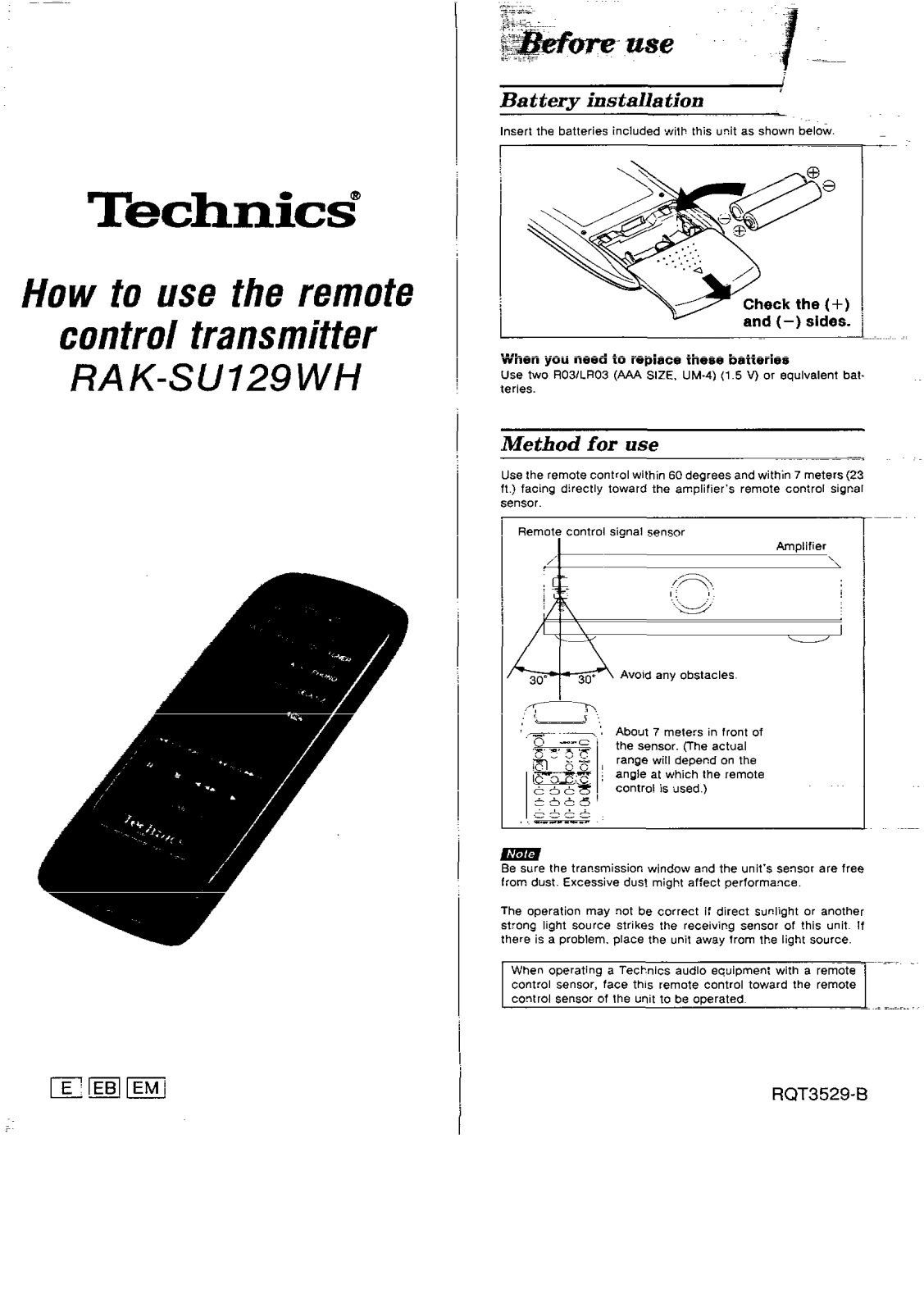 Panasonic RAKSSU129WH User Manual