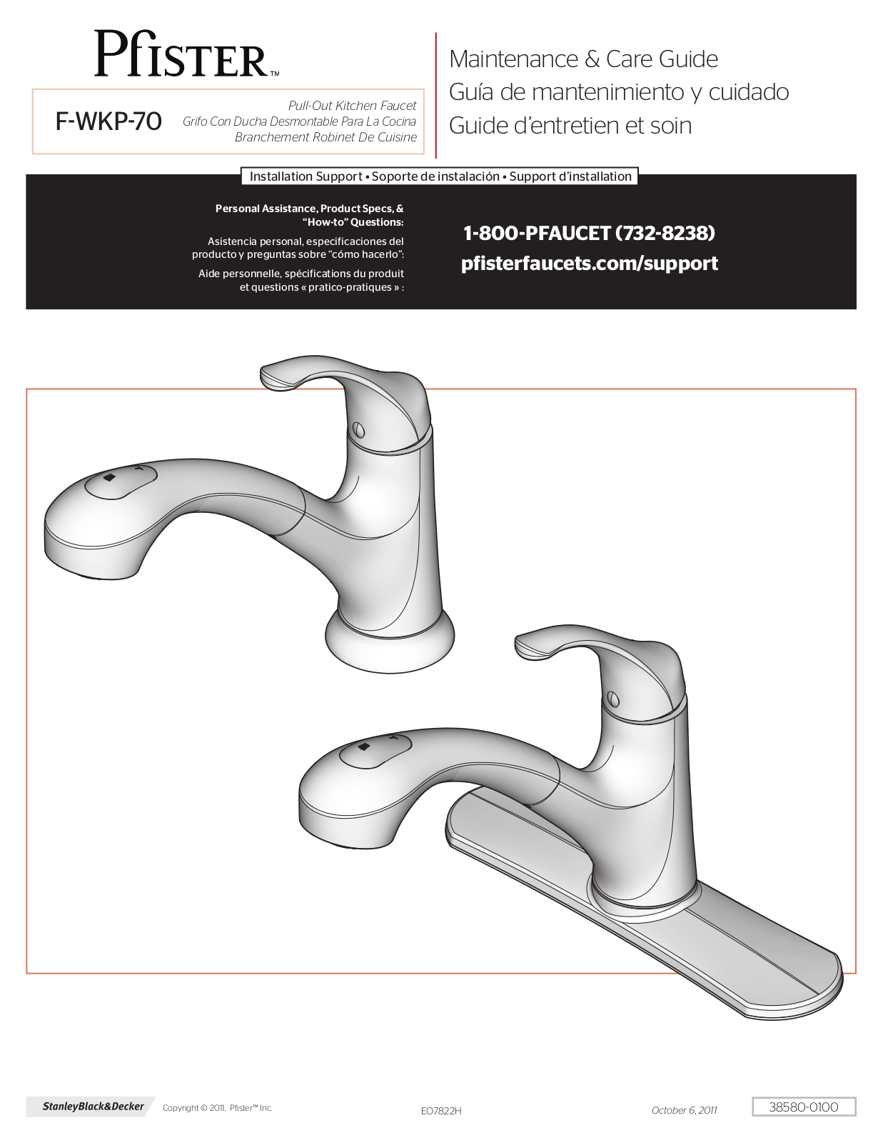 Pfister F-WKP-701B User Manual