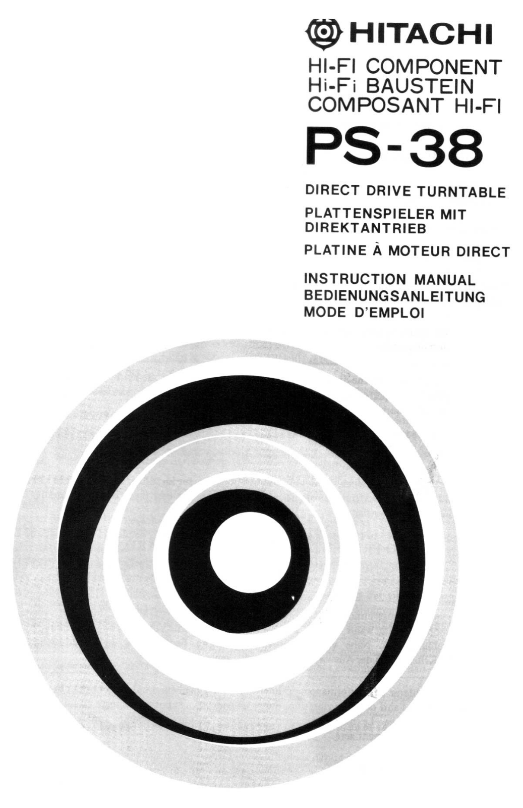 Hitachi PS-38 Owners manual