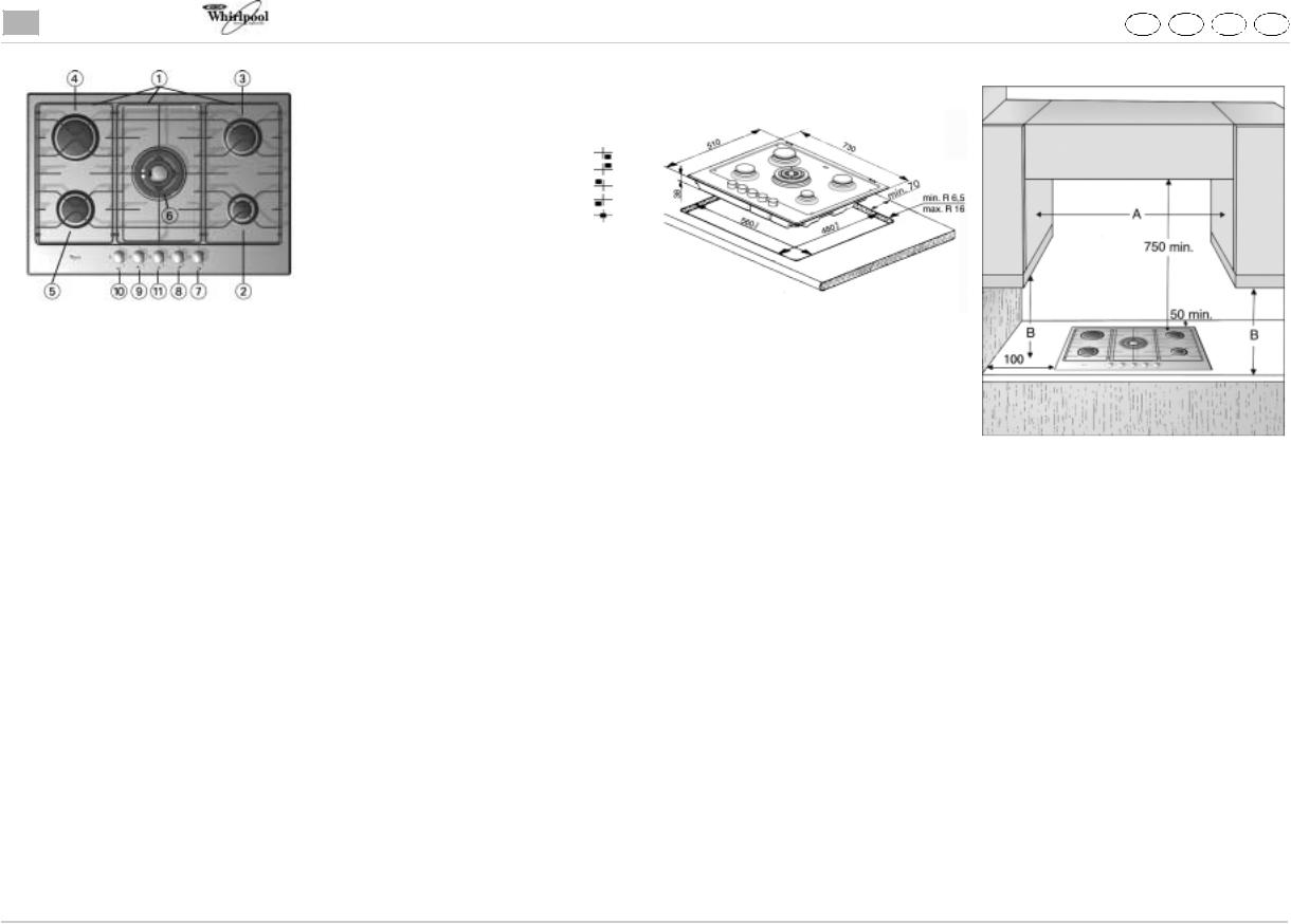 Whirlpool AKT 717/IX INSTRUCTION FOR USE