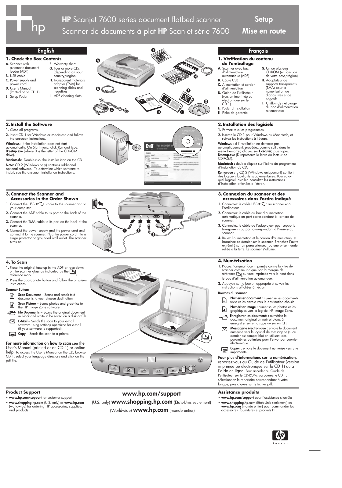 HP SCANJET 7650N, SCANJET 7650 User Manual