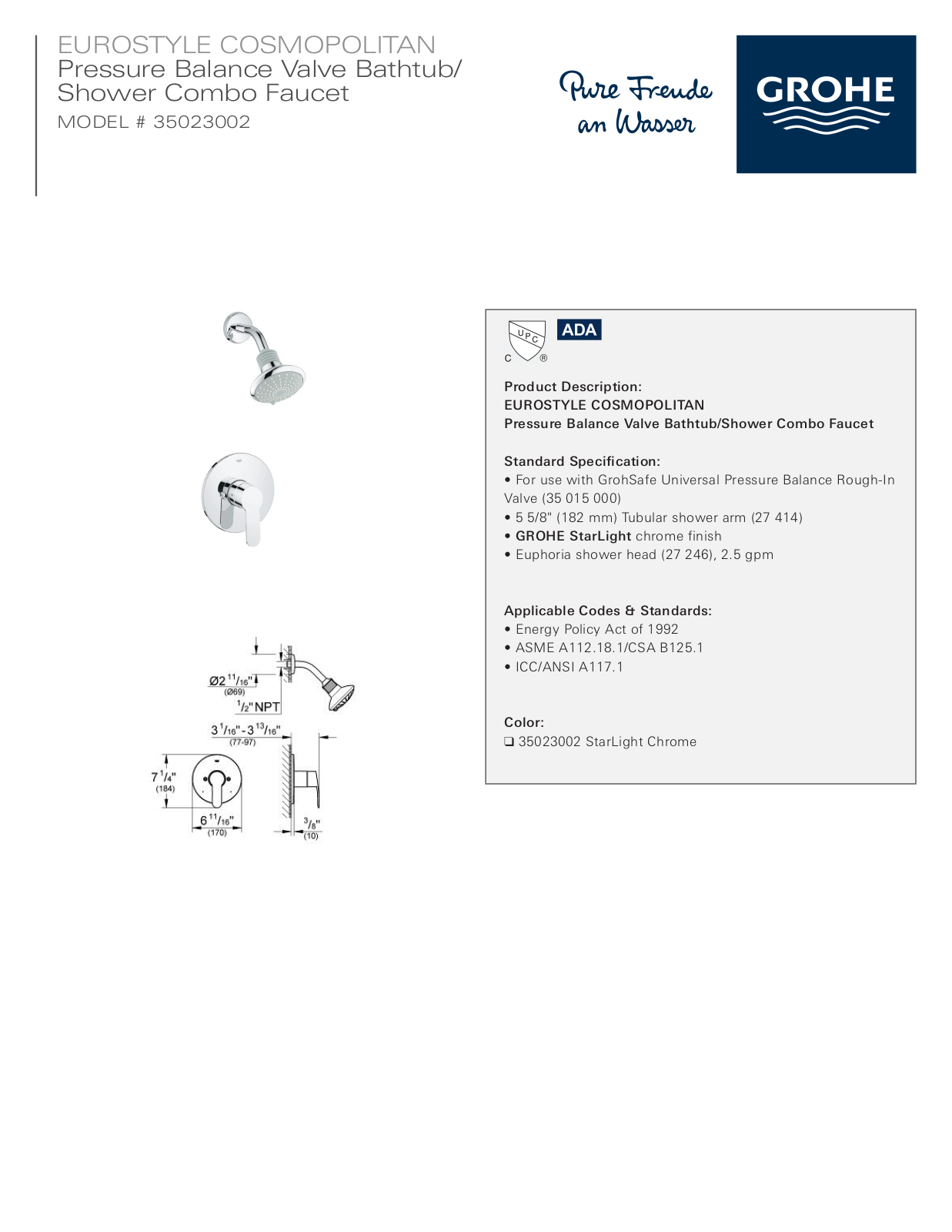 GROHE GRH4150 Specifications - ManualMachine.com