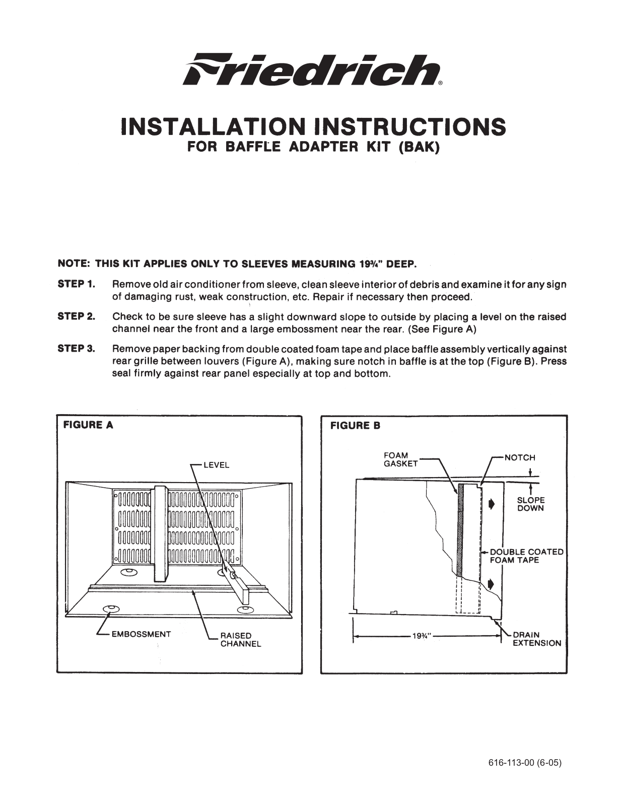 Friedrich WS12C10D, WS08C10D, WS10C30D, WS12C30D, WS10C10D Installation Guide