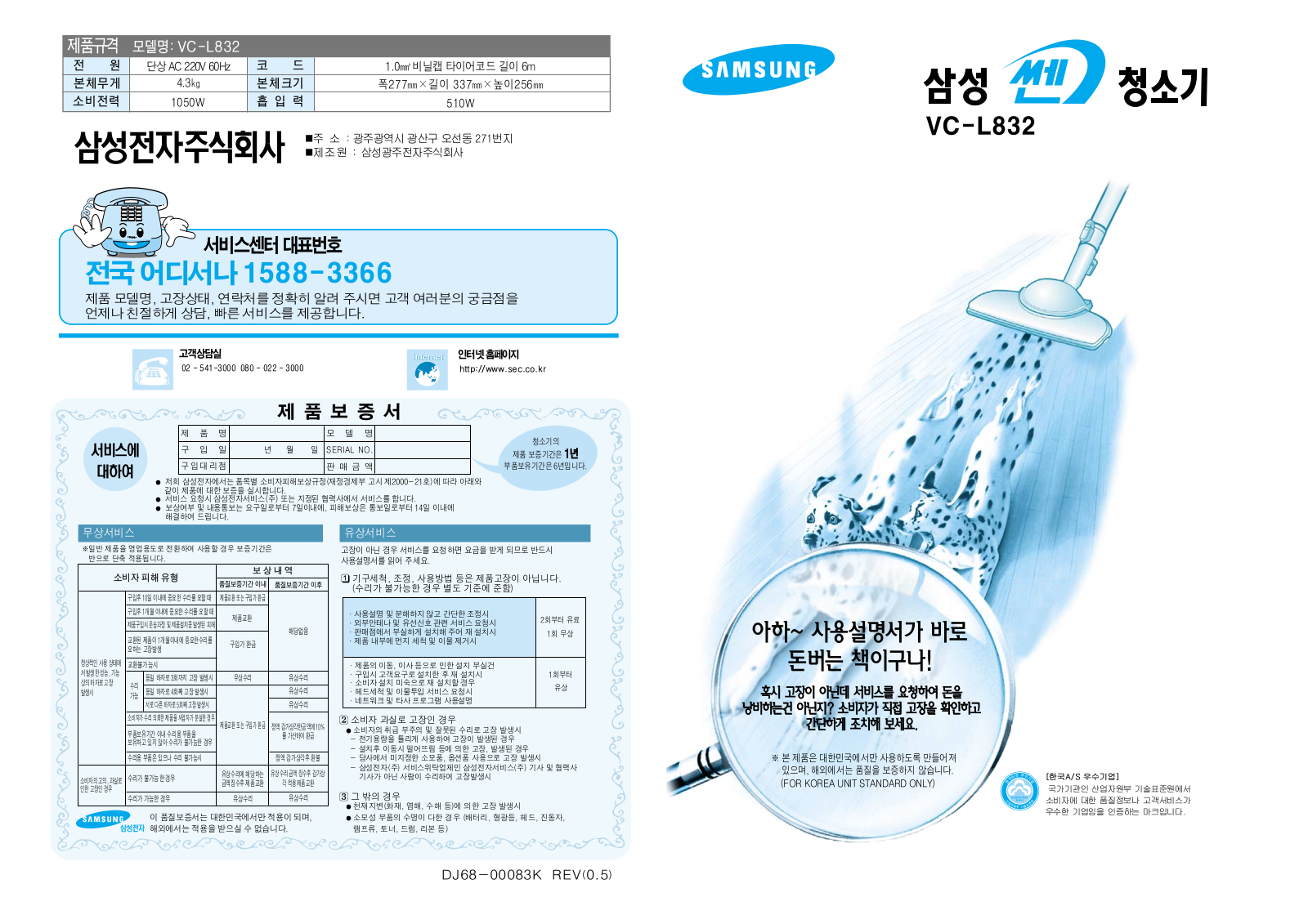 Samsung VC-L832 User Manual