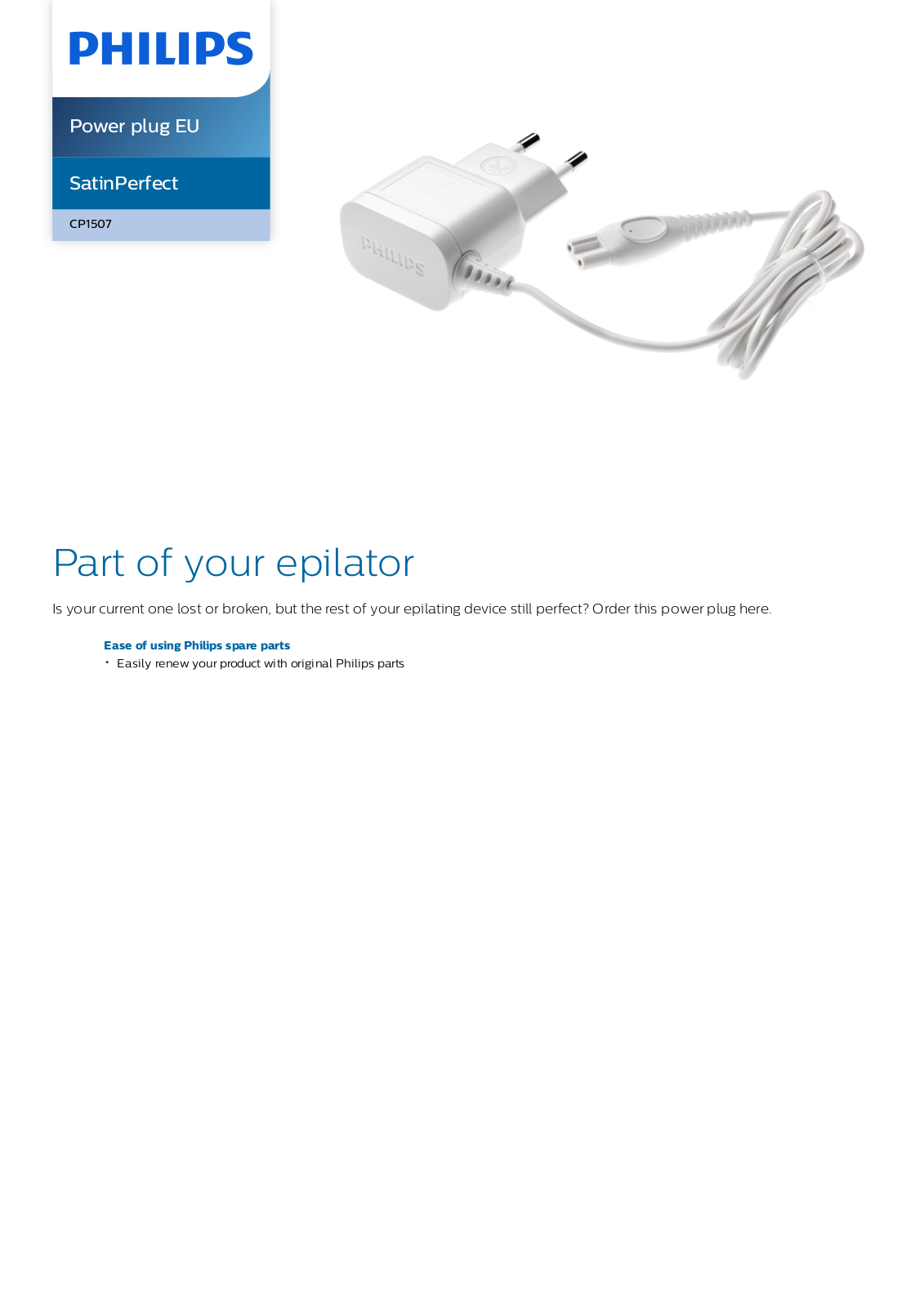 Philips CP1507/01 leaflet - ManualMachine.com