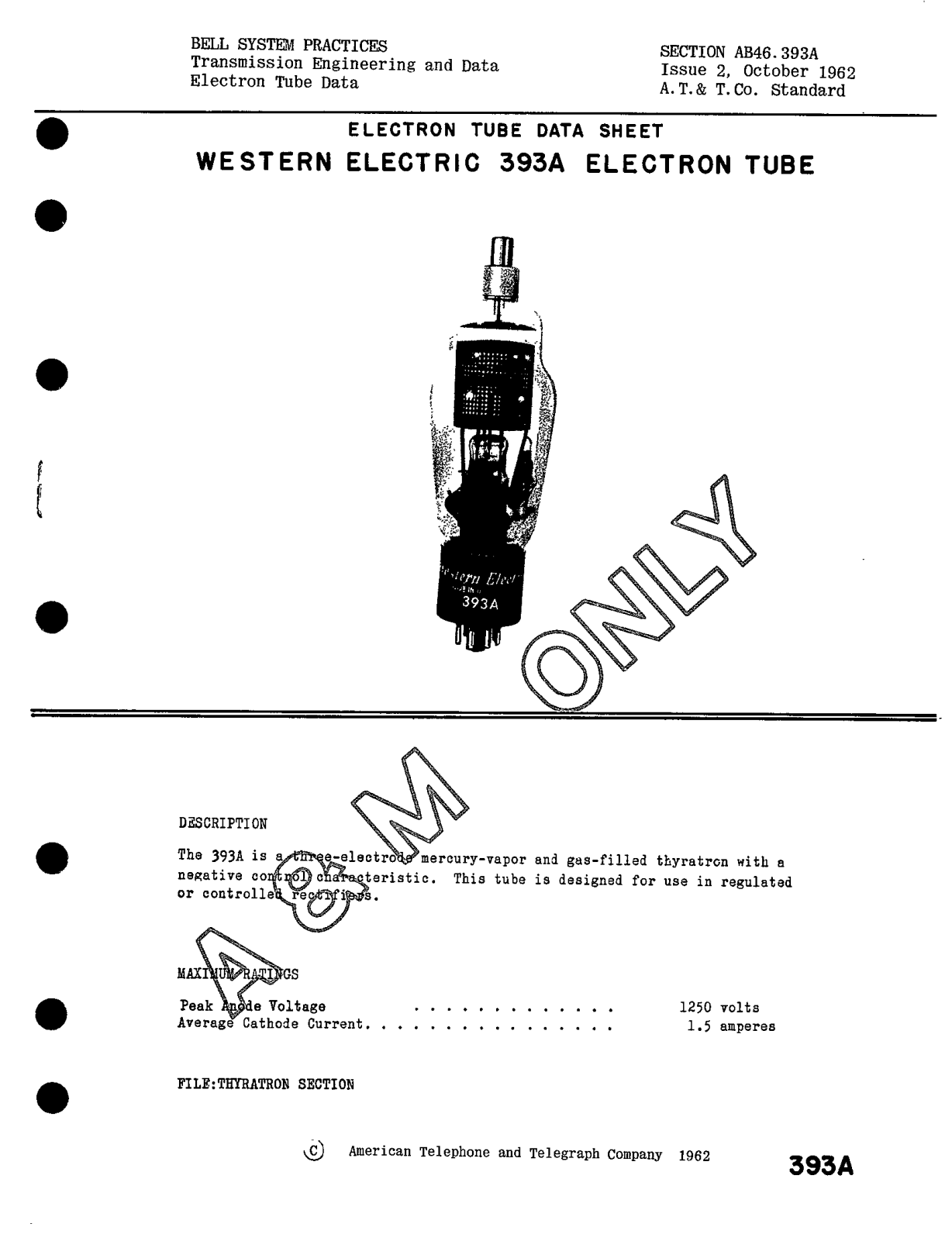 Western Electric 393-A Brochure