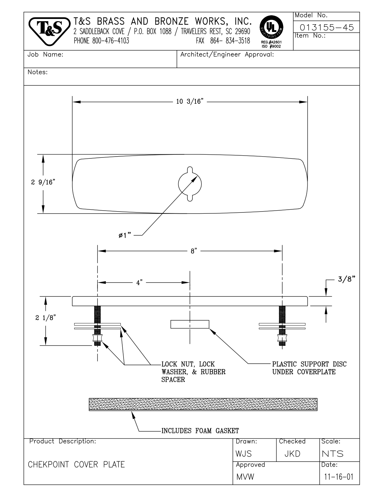 T&S Brass 013155-45 User Manual