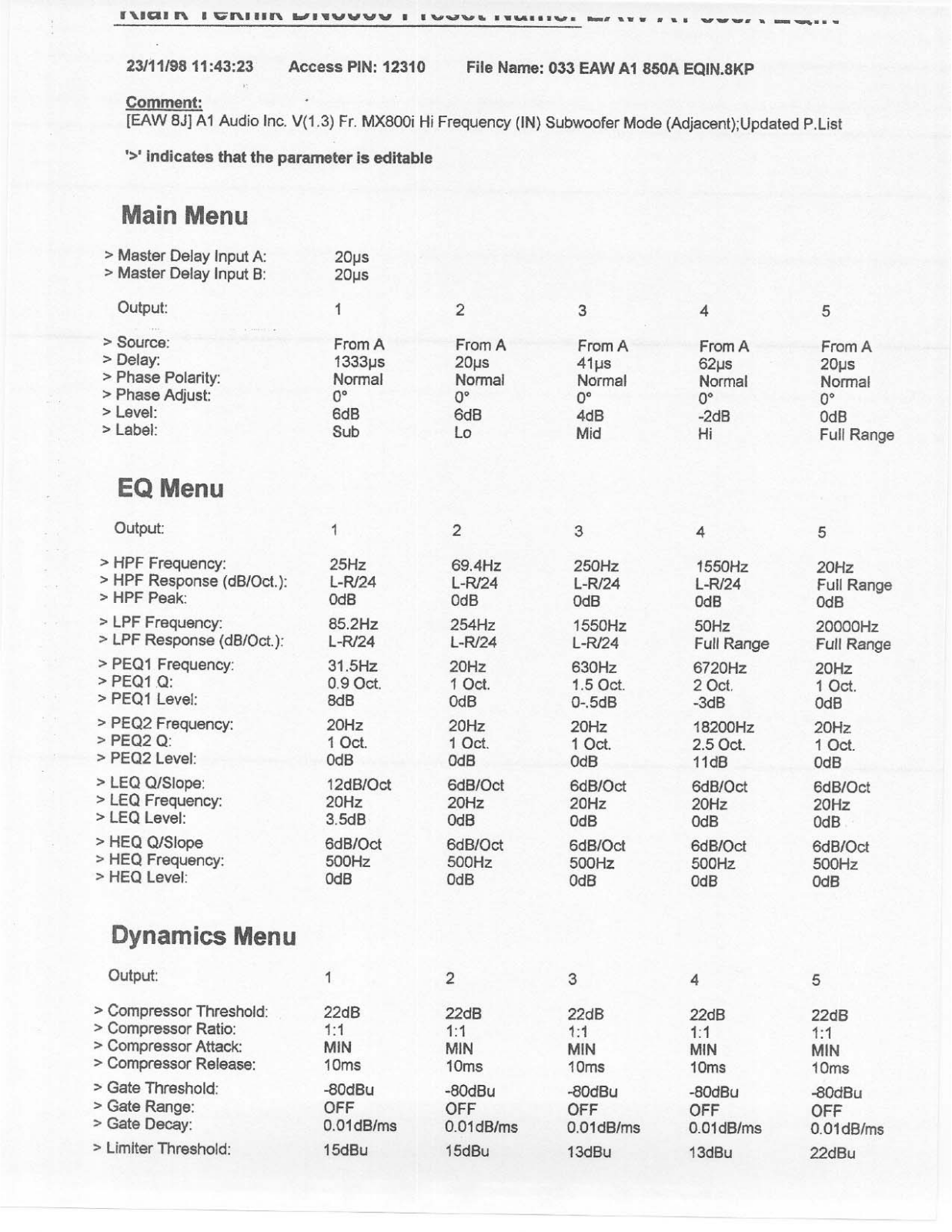 Klark Teknik dn8000 User Manual