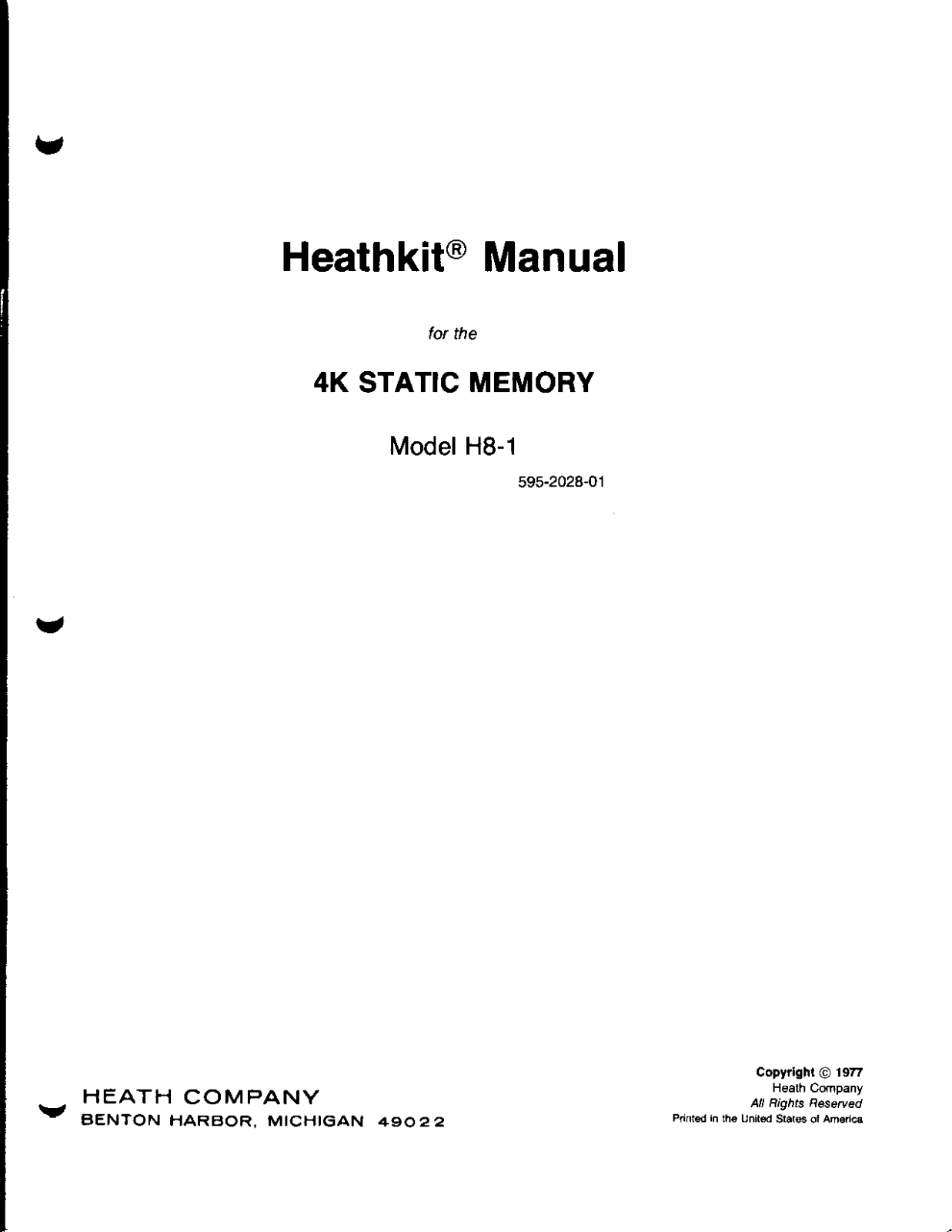 Heathkit H-8-1 User Manual