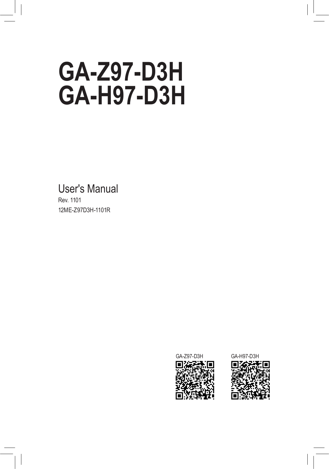 Gigabyte GA-Z97-D3H User Manual