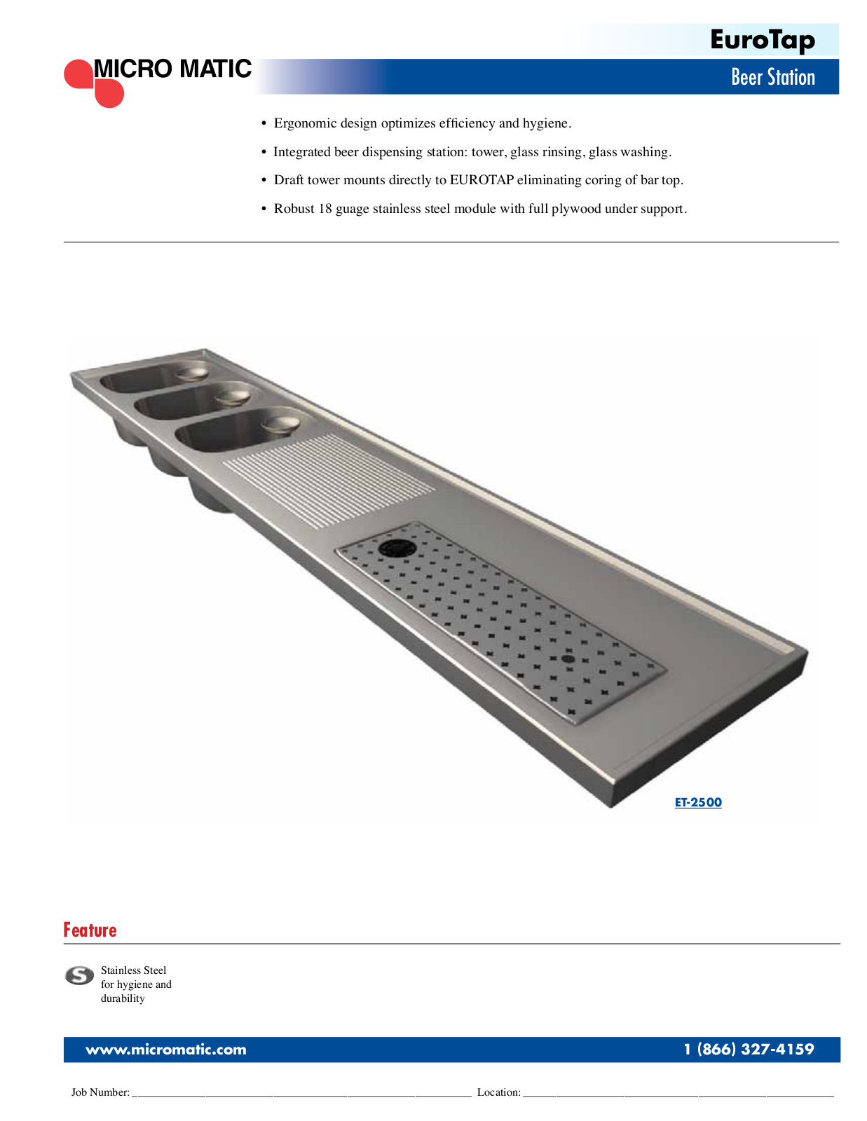 Micro Matic ET-2500 User Manual