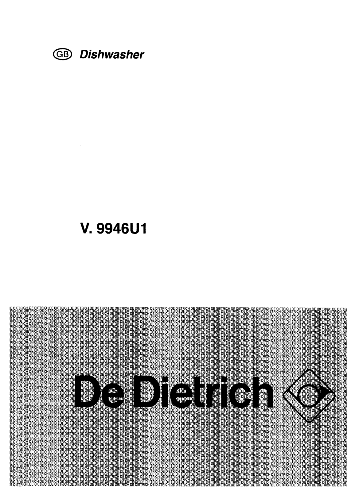 De dietrich VZ9946U1 User Manual