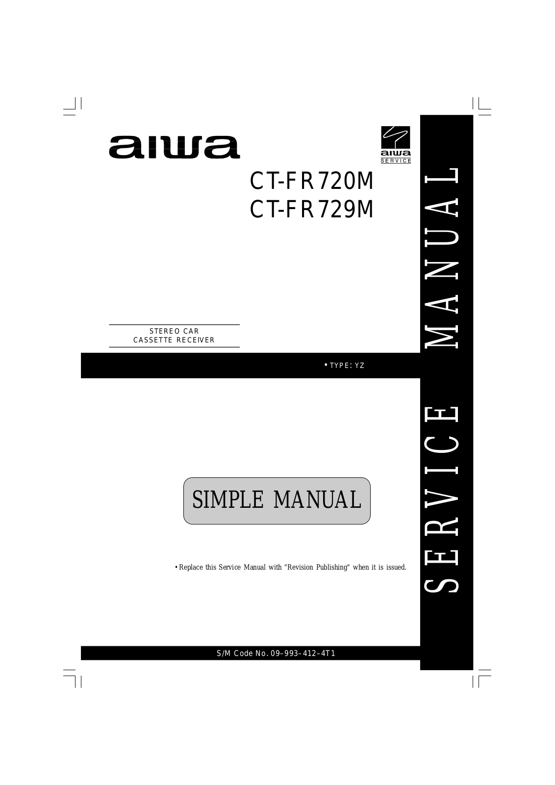 Aiwa CTFR-720-M, CTFR-729-M Service manual