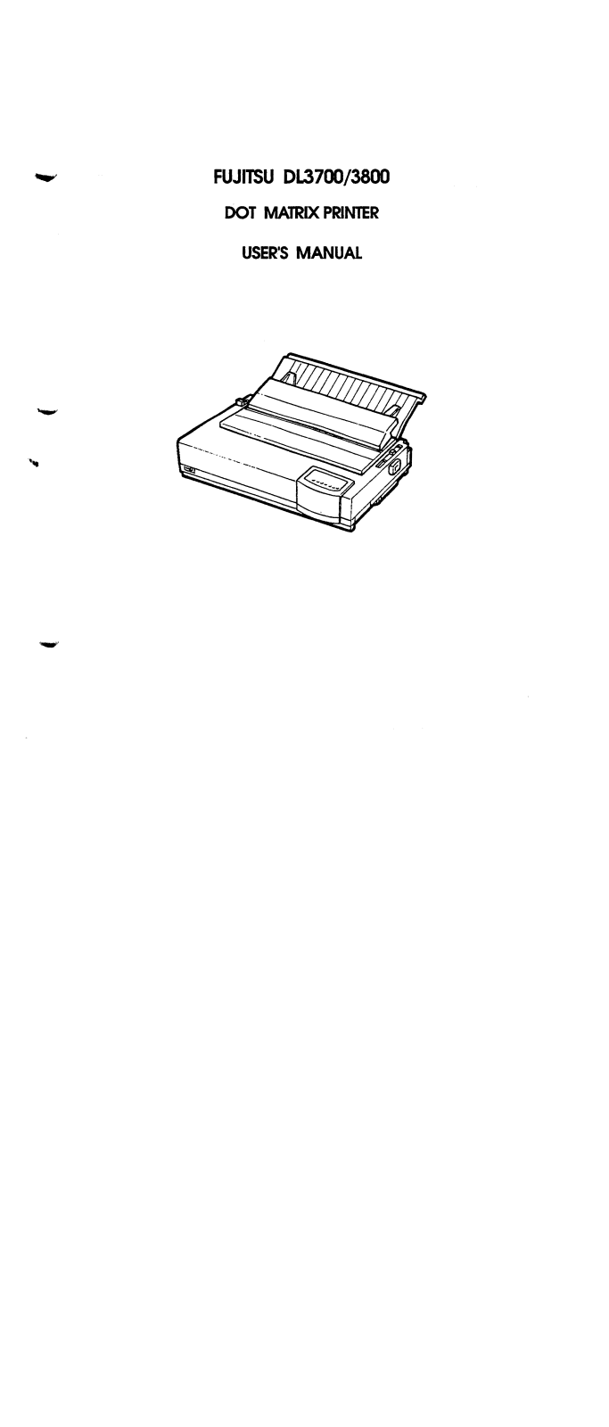 Fujitsu DL3700, DL3800 User Manual