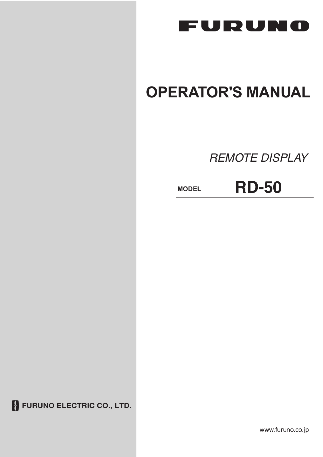 Furuno RD50 Operator's Manual