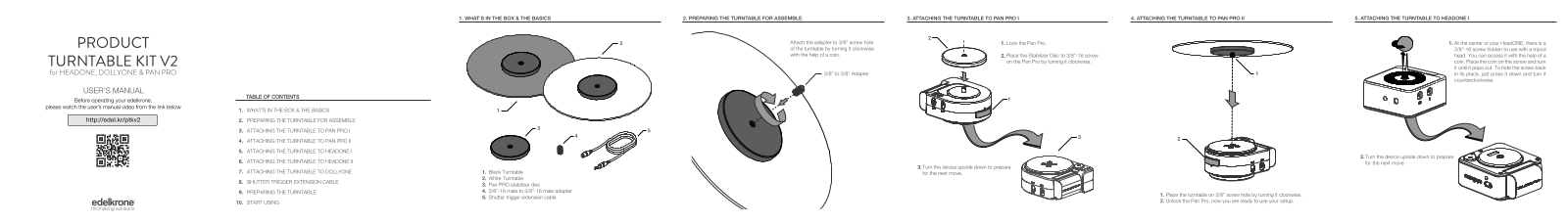 Edelkrone TURNTABLE KIT v2 User Manual