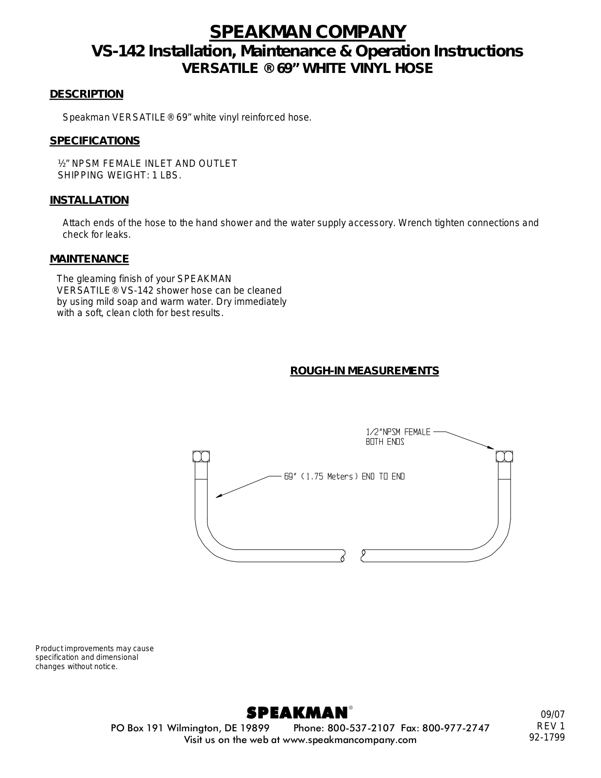 Speakman SPK2088 Installation & Assembly - ManualMachine.com