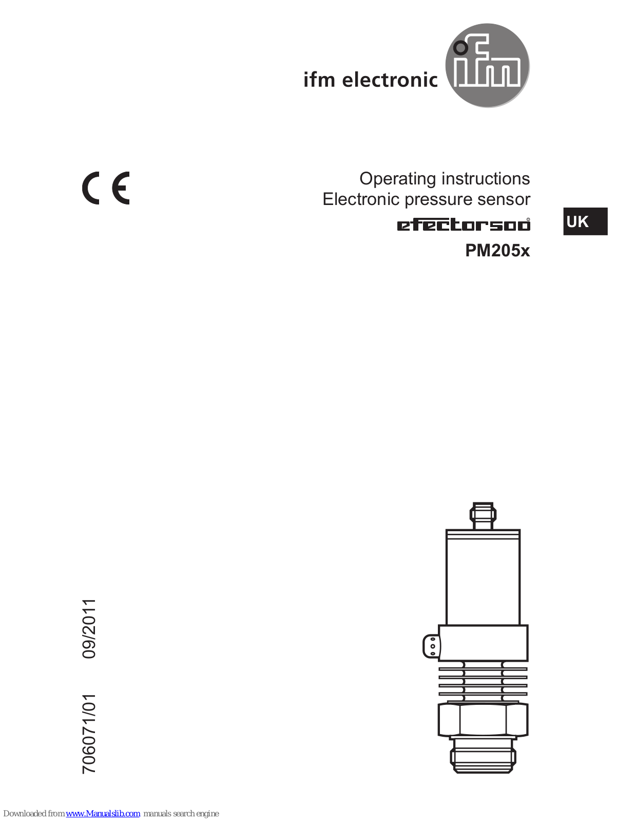 IFM Electronic PM2053, PM2056, PM2054, PM2057, PM2058 Operating Instructions Manual