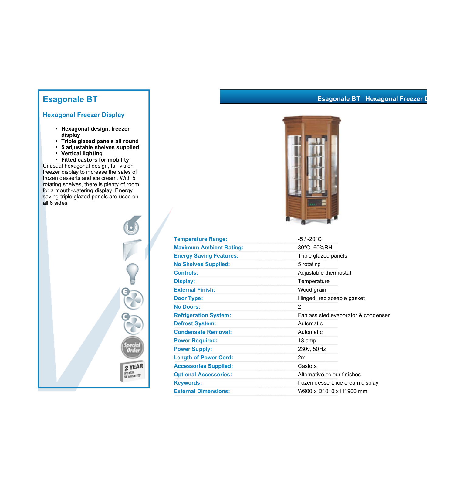 Valera ESAGONALE BT DATASHEET