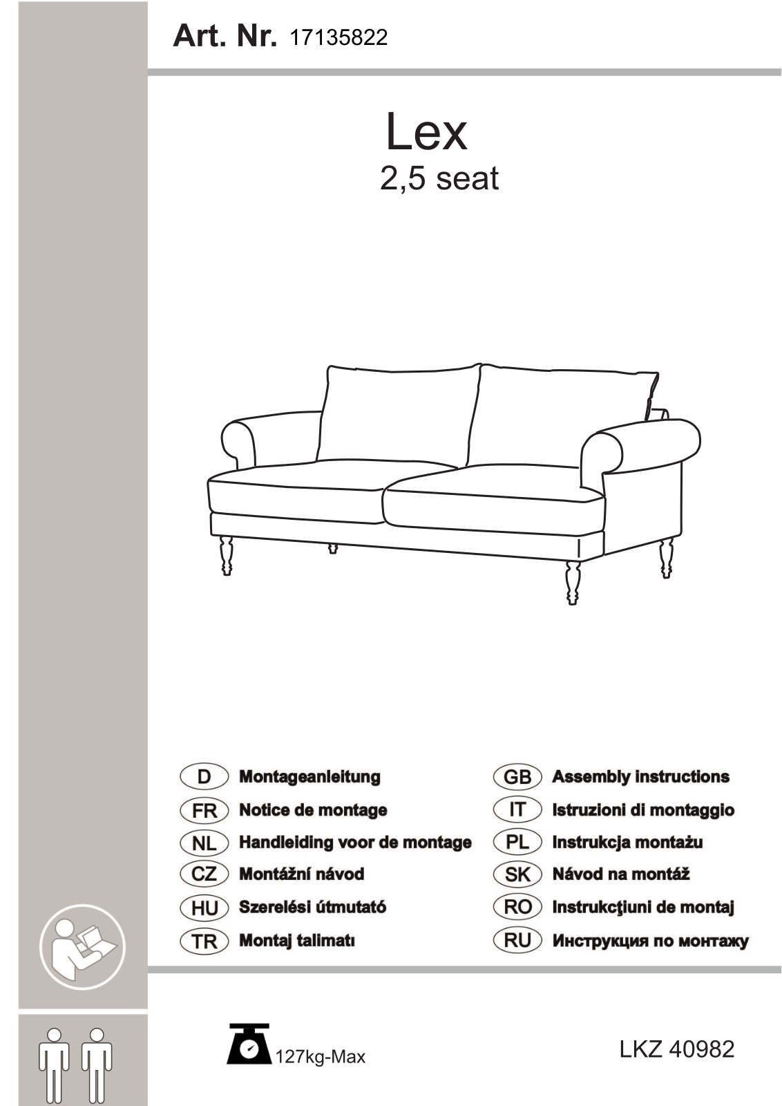 Home affaire Lex Assembly instructions