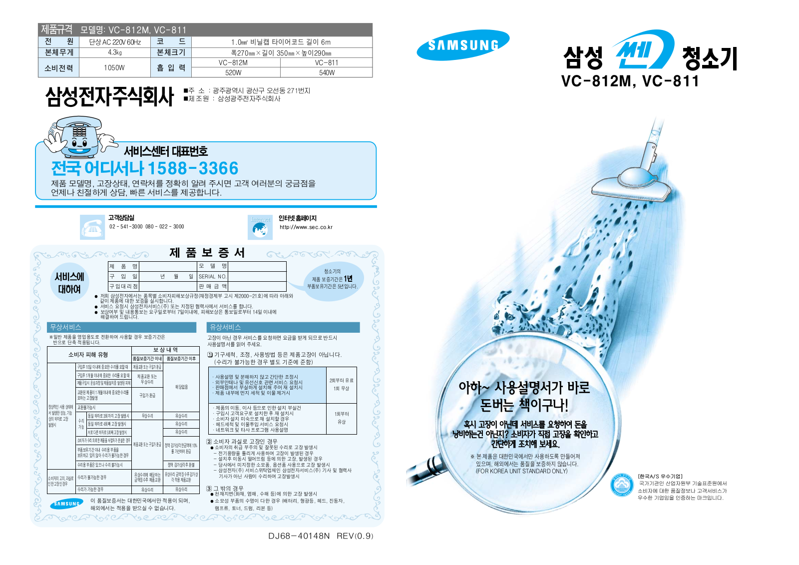 Samsung VC-812M, VC-811 User Manual