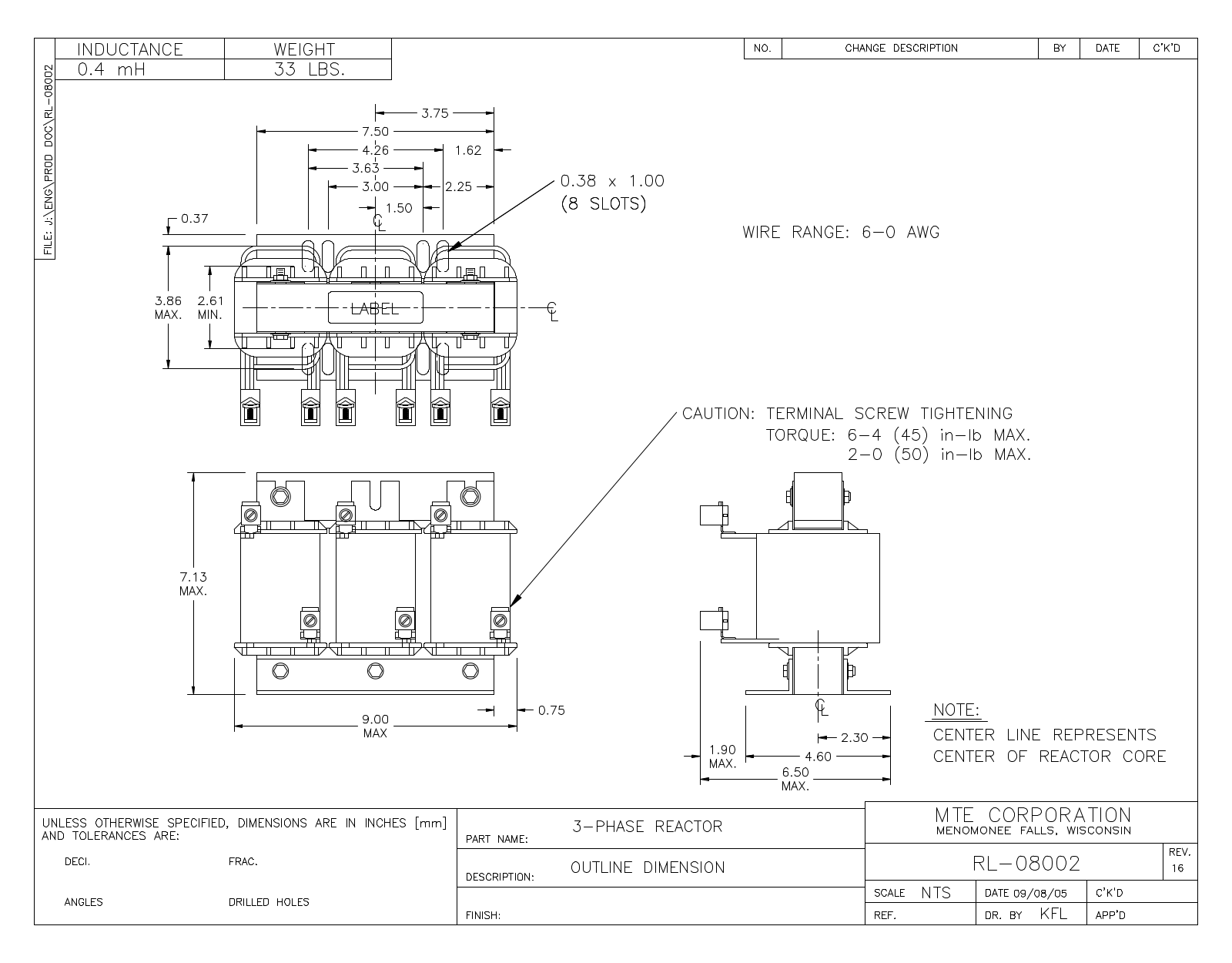 MTE RL-08002 CAD Drawings