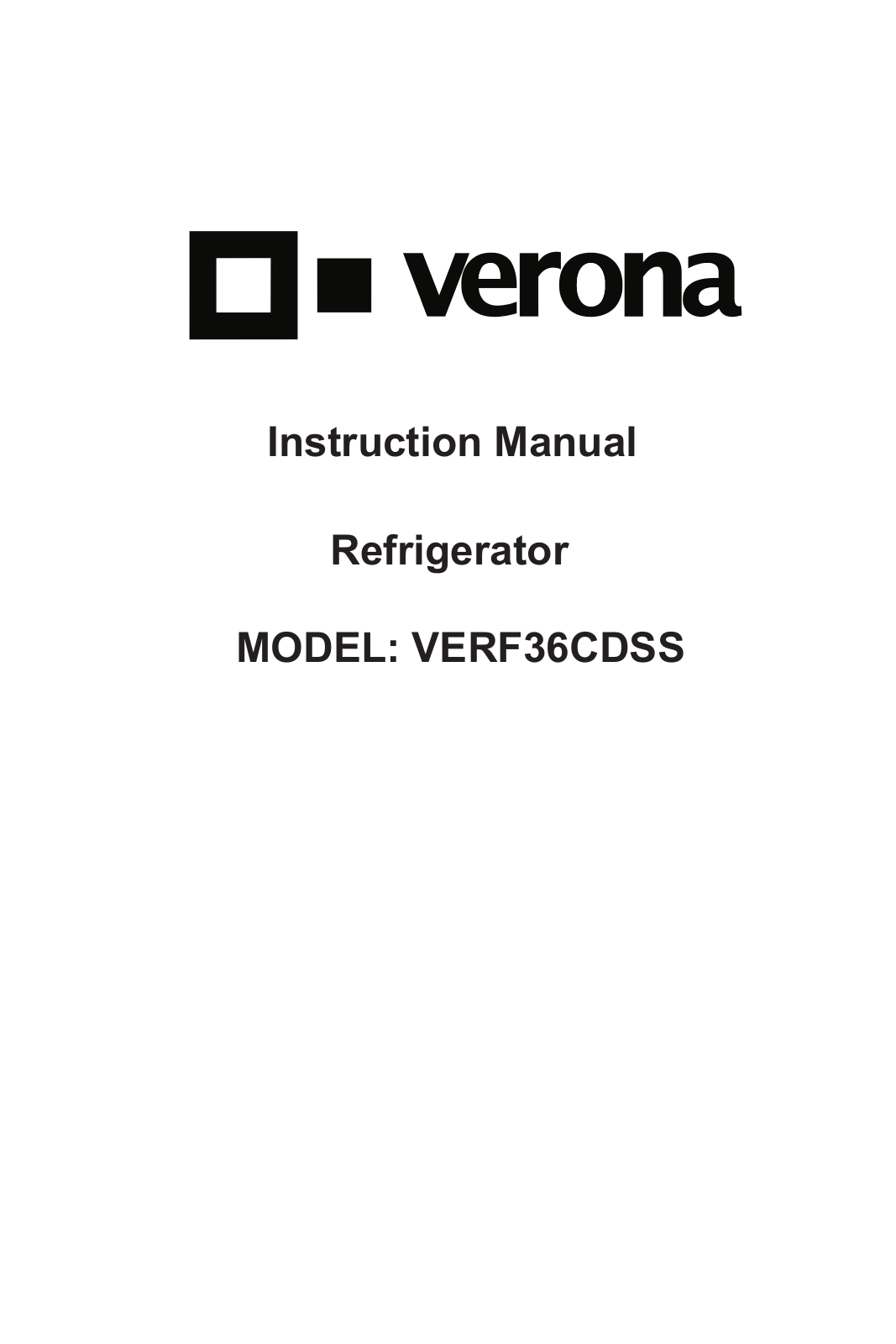 Verona VERF36CDSS User Manual