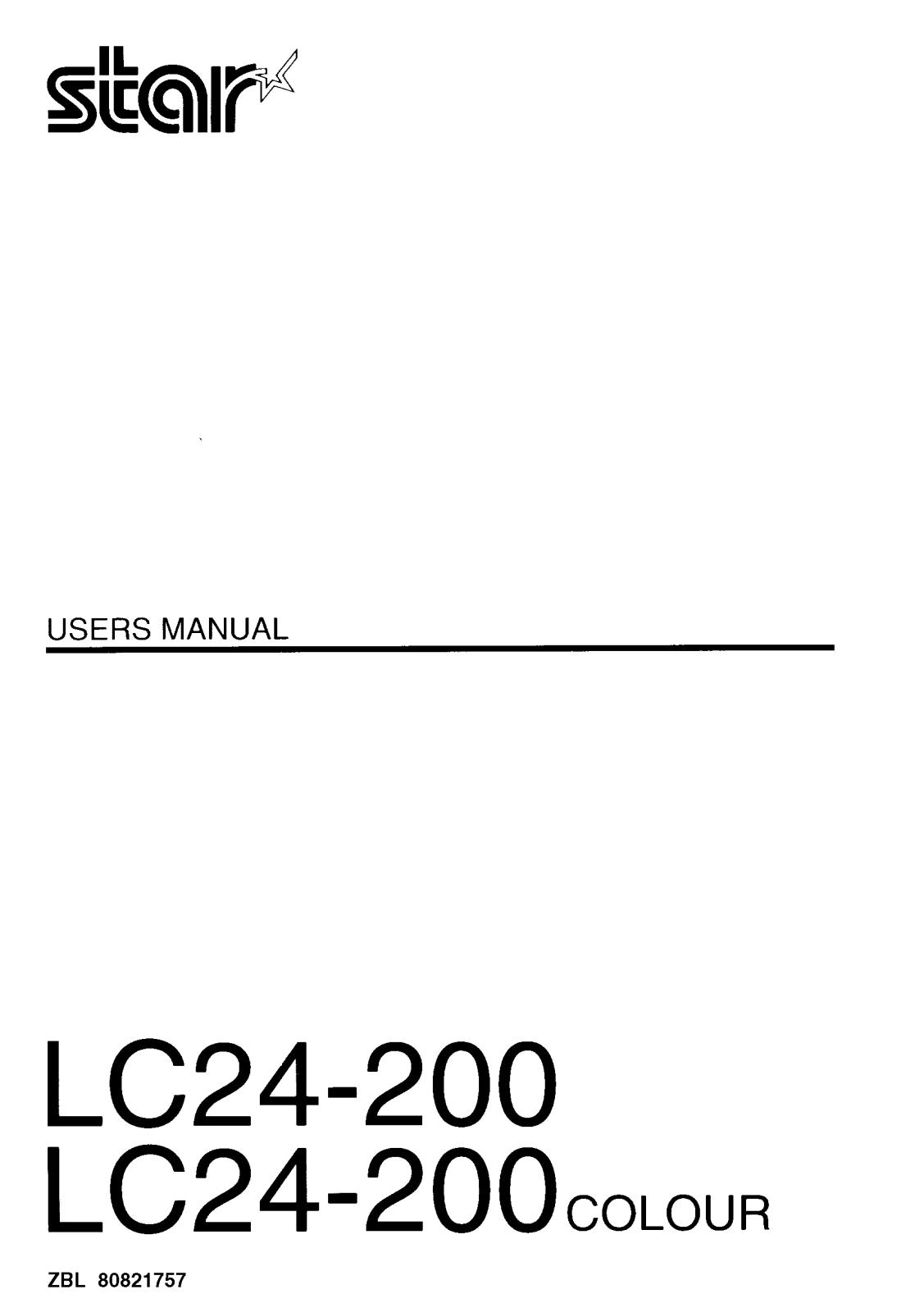 Star Micronics LC24-200 User Manual - ManualMachine.com