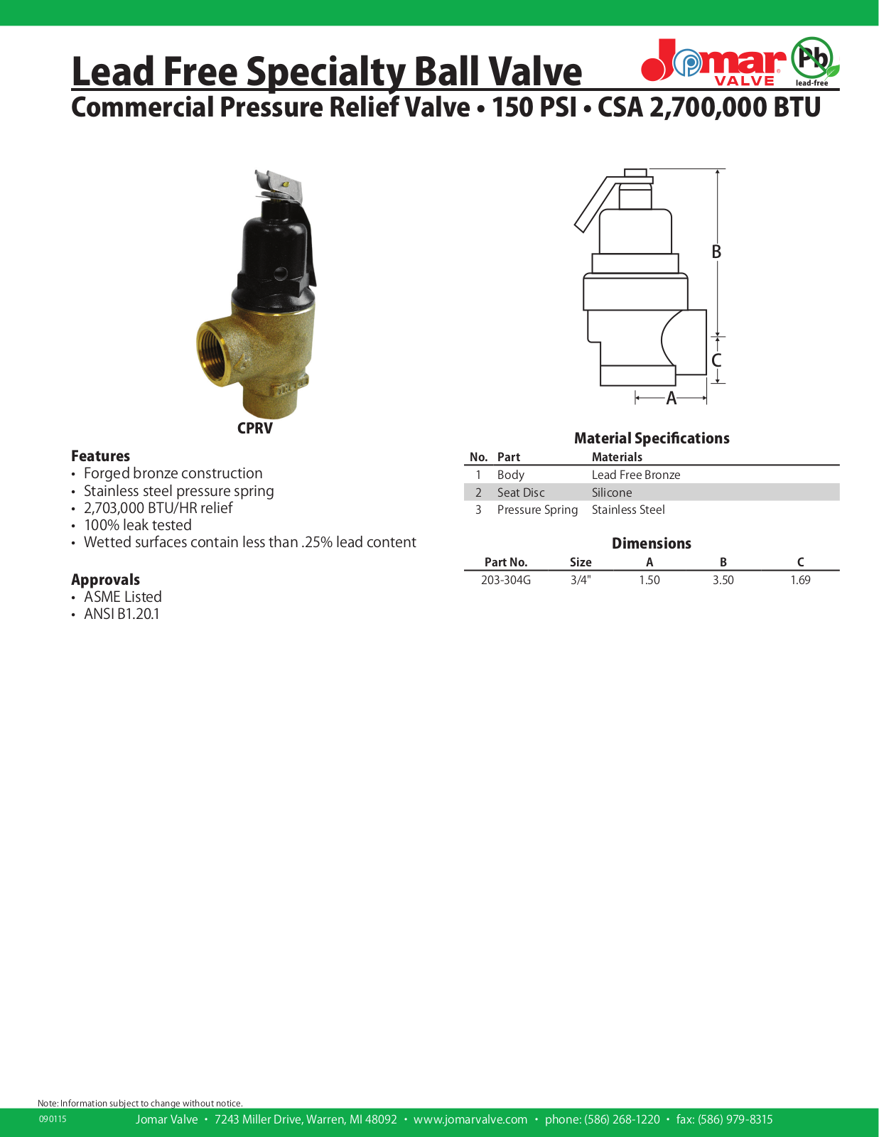 Jomar CPRV User Manual