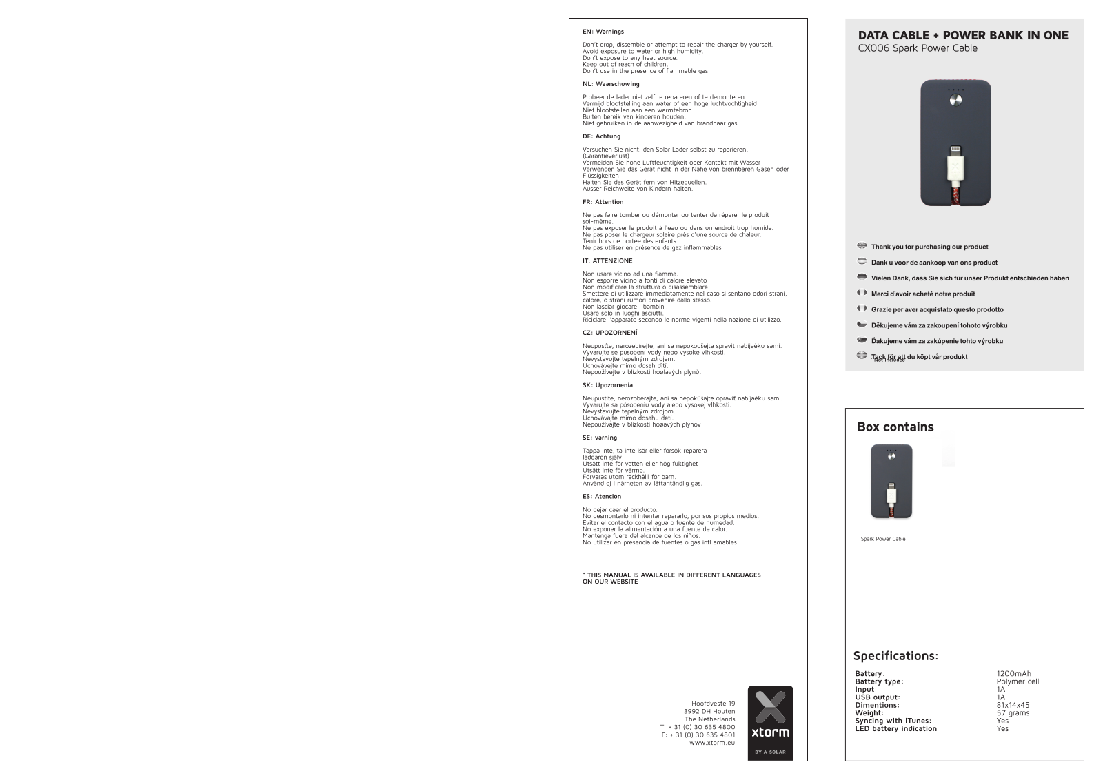 Xtorm CX006 User Manual