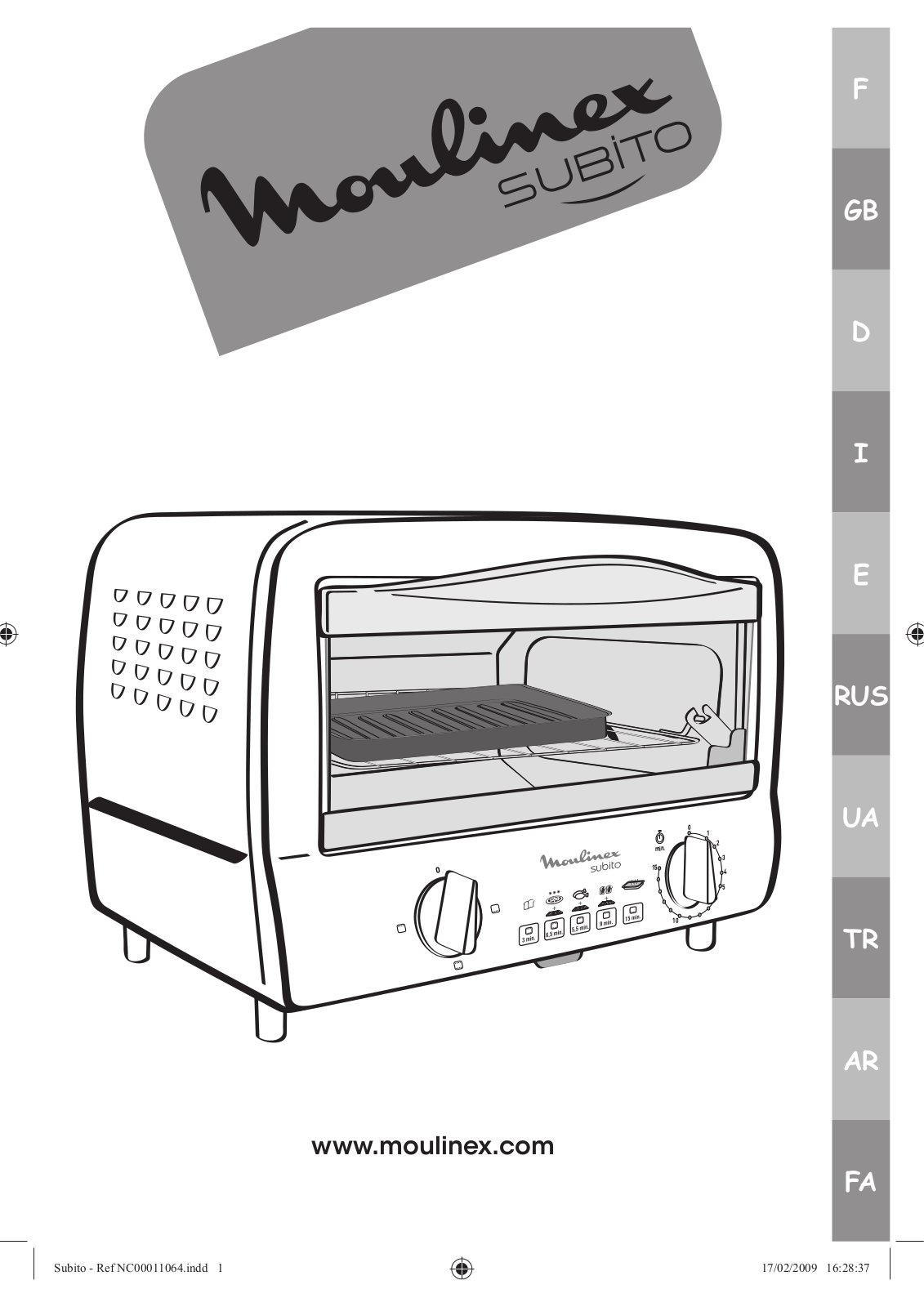 TEFAL TO101130, TO101150, TO101152, TO101153, TO101173 Instruction Manual