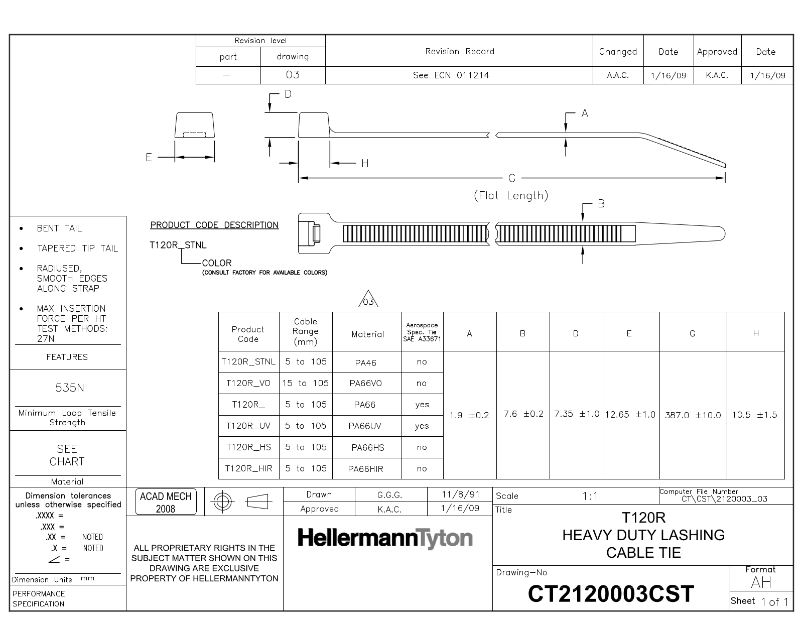 HellermannTyton T120R Reference Drawing