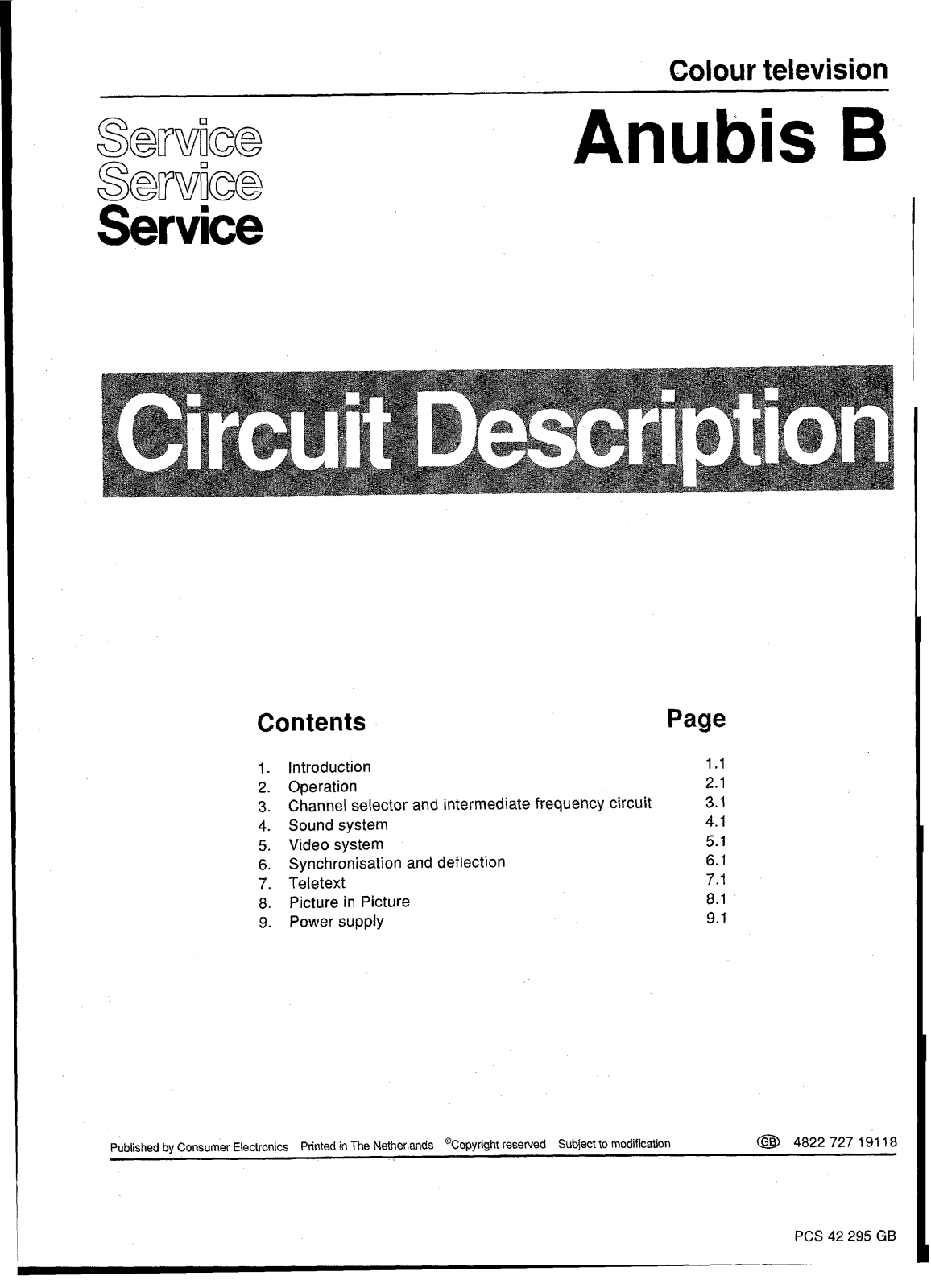 Philips Anubis-B Service Manual