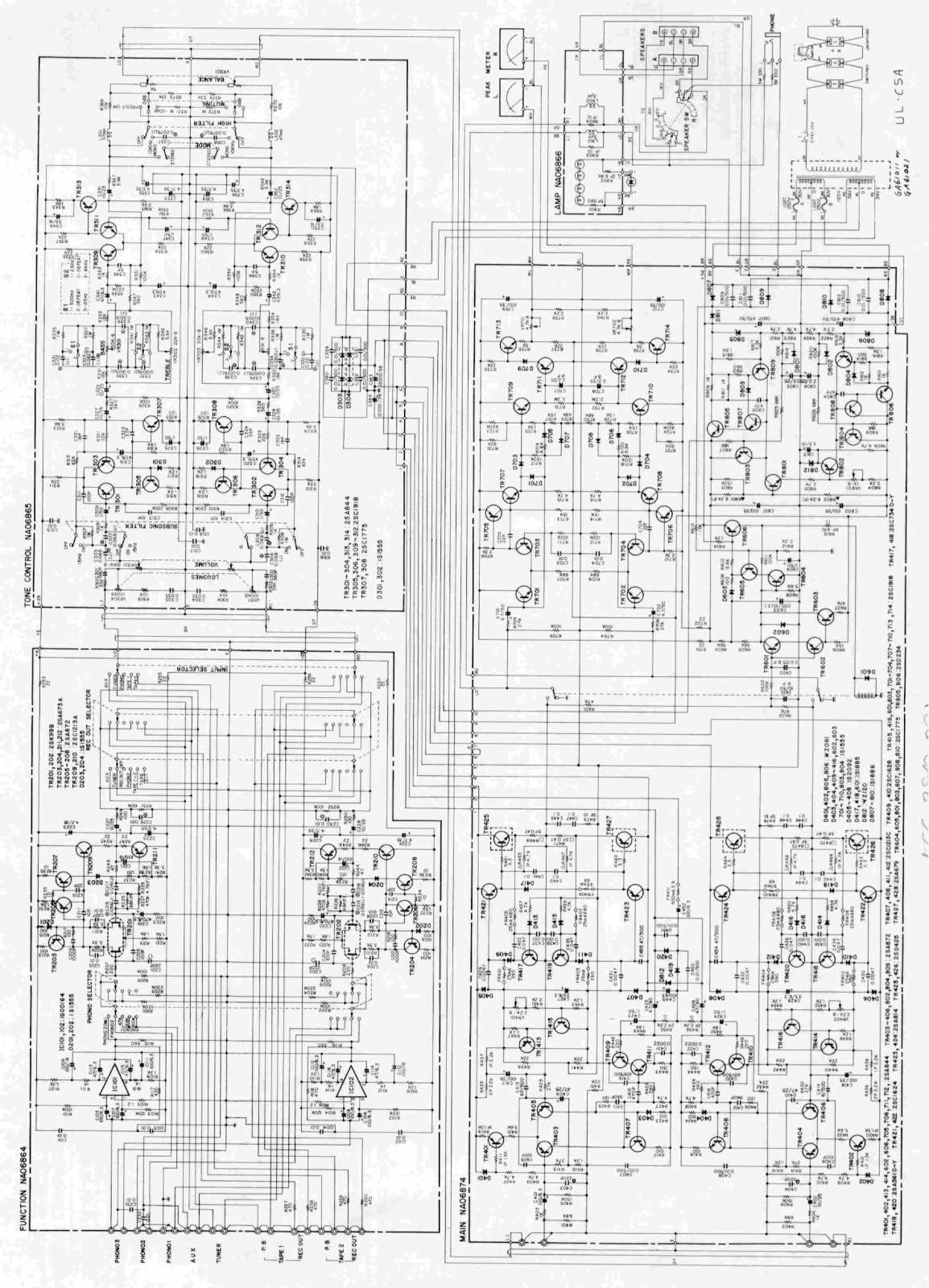 Yamaha CA-810 Schematic