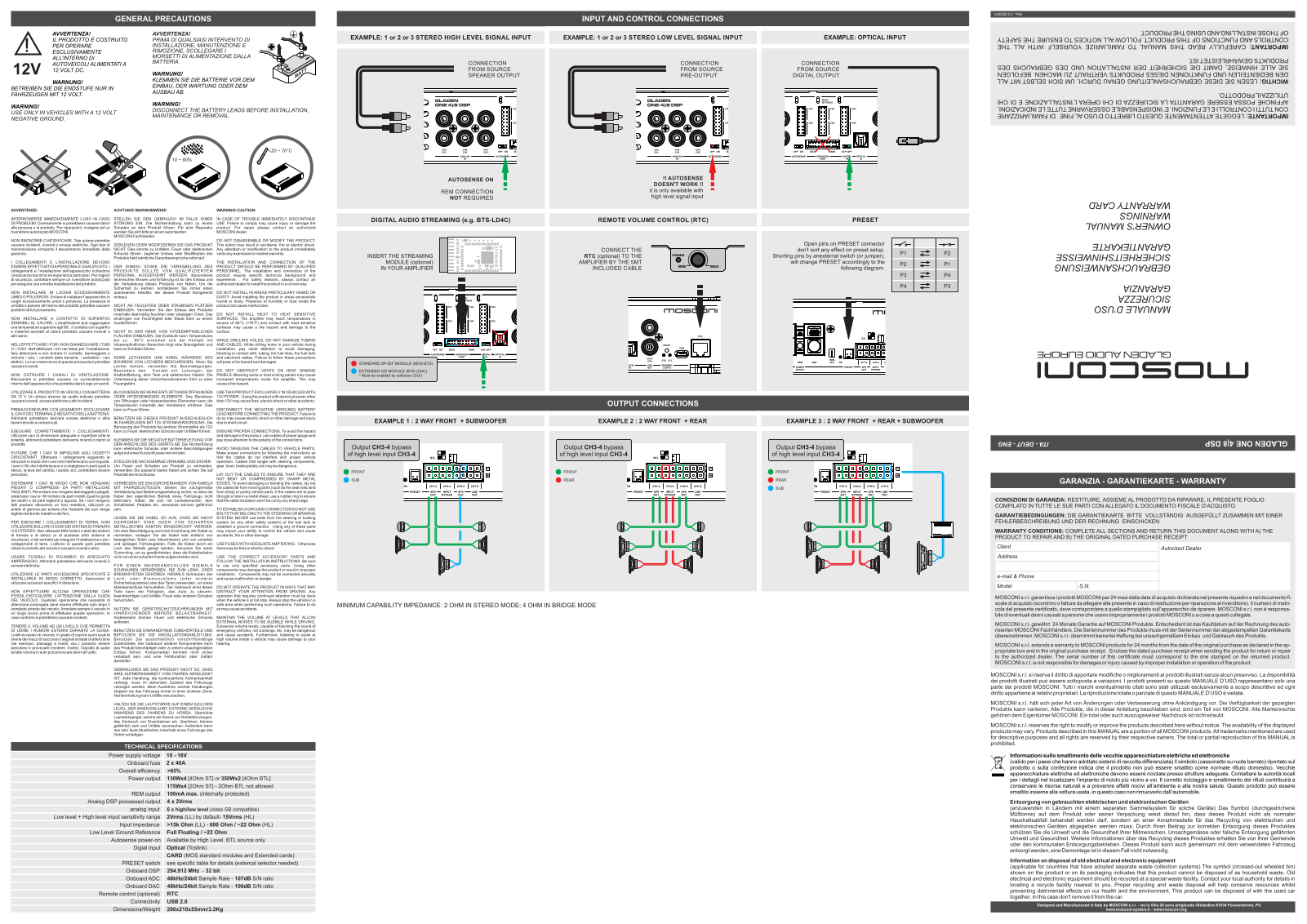 Mosconi ONE48DSP User guide - ManualMachine.com