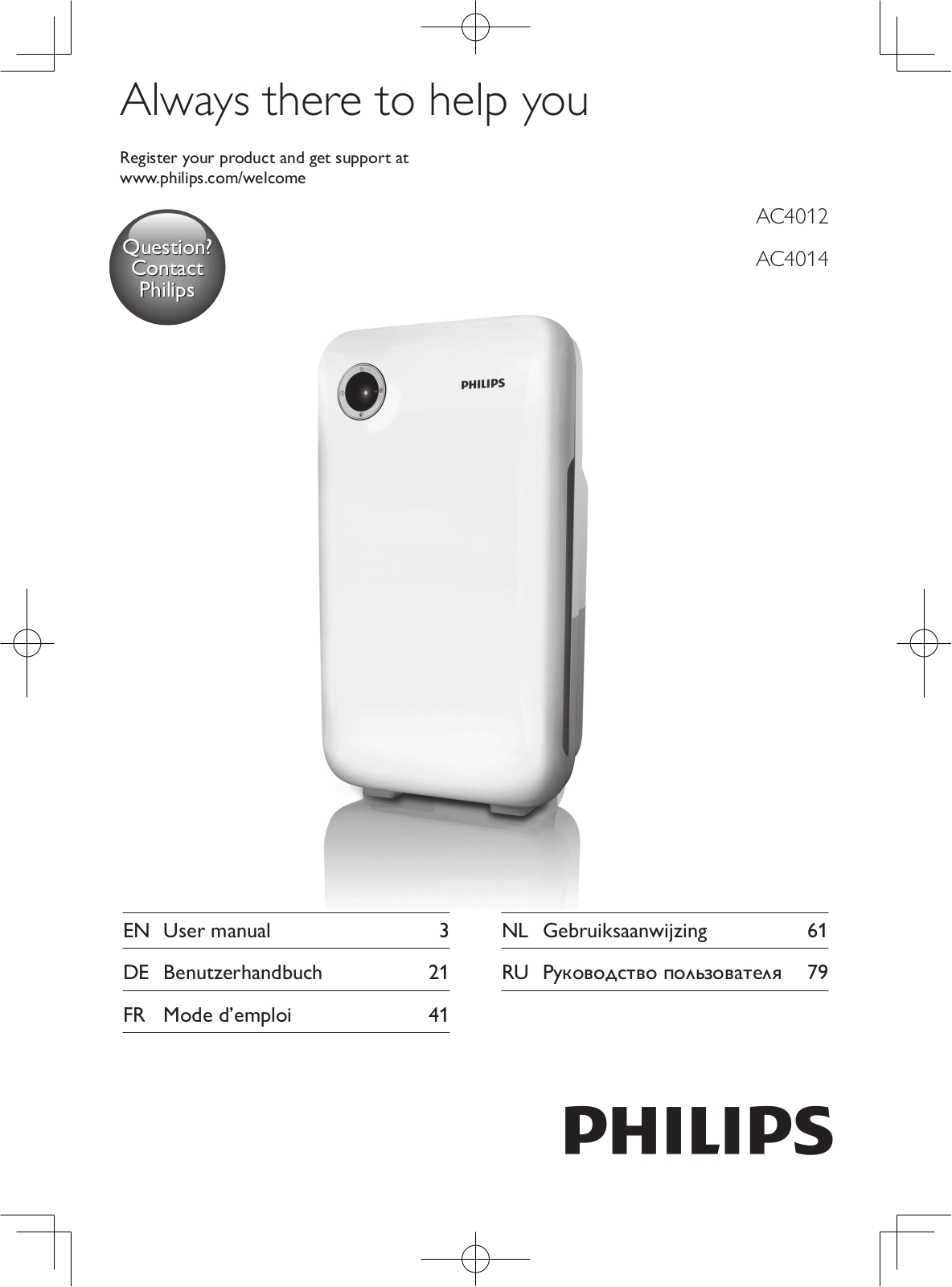 Philips AC4012, AC4014 User Manual