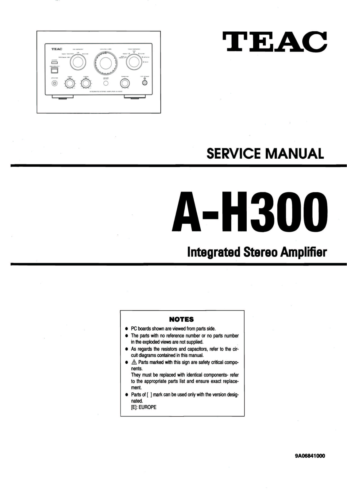 TEAC AH-300 Service manual
