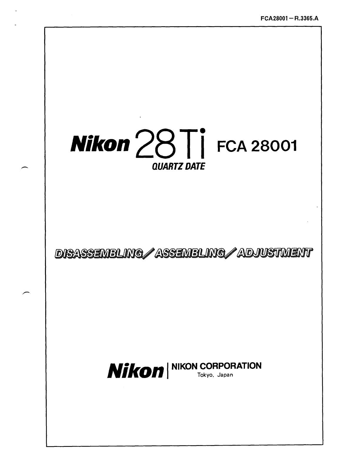 NIKON 28TI Repair manual