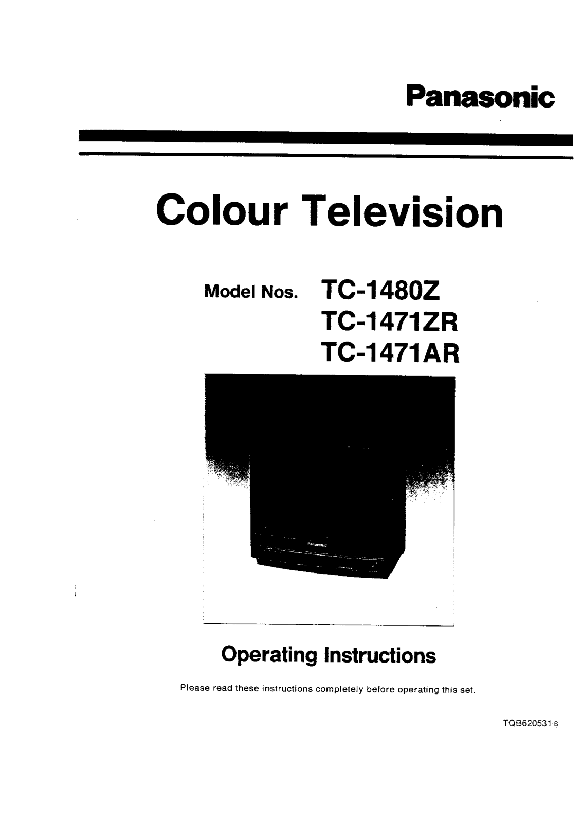 Panasonic TC-1480Z, TC-1471ZR User Manual