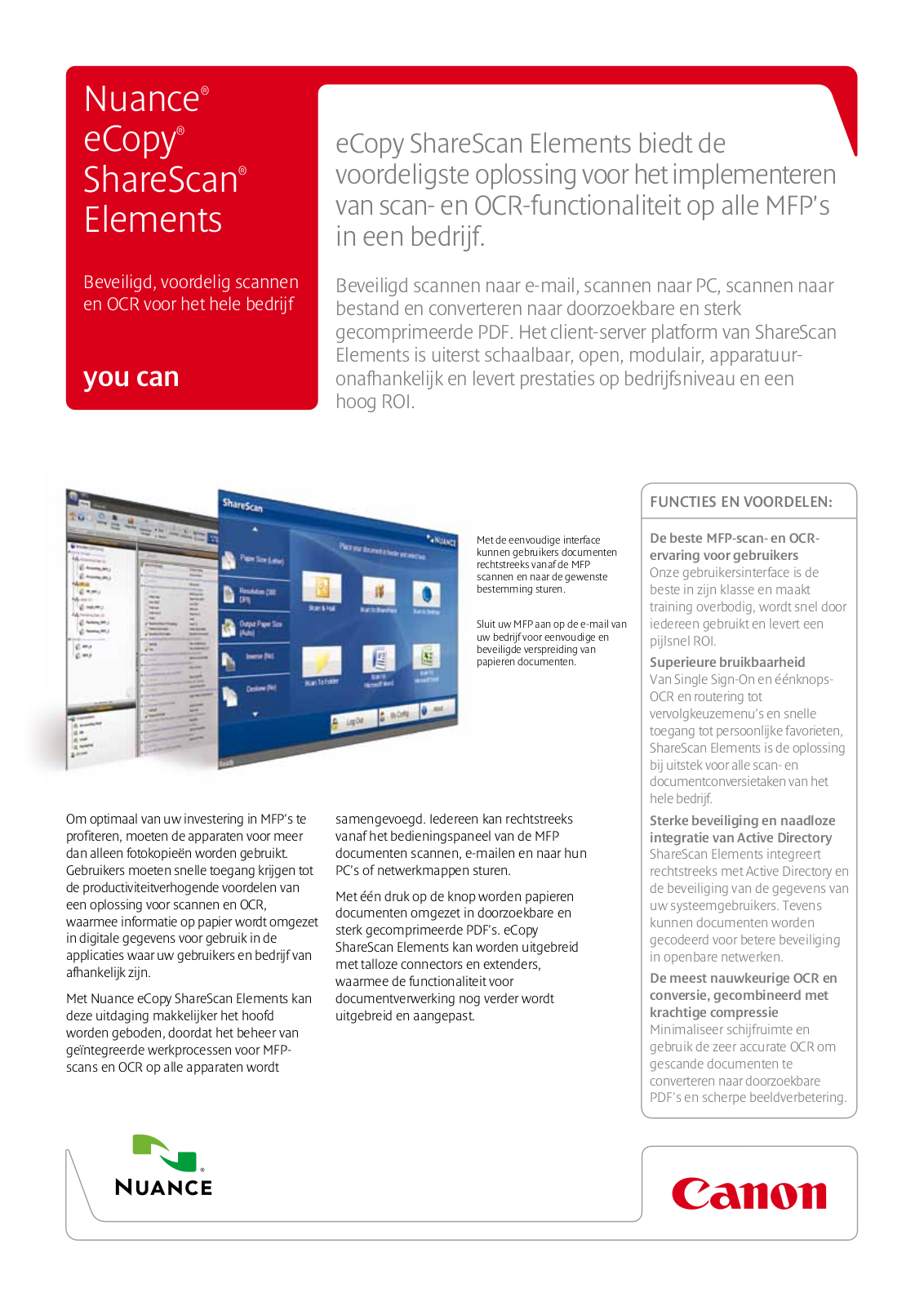 Canon NUANCE ECOPY SHARESCAN ELEMENTS BROCHURE