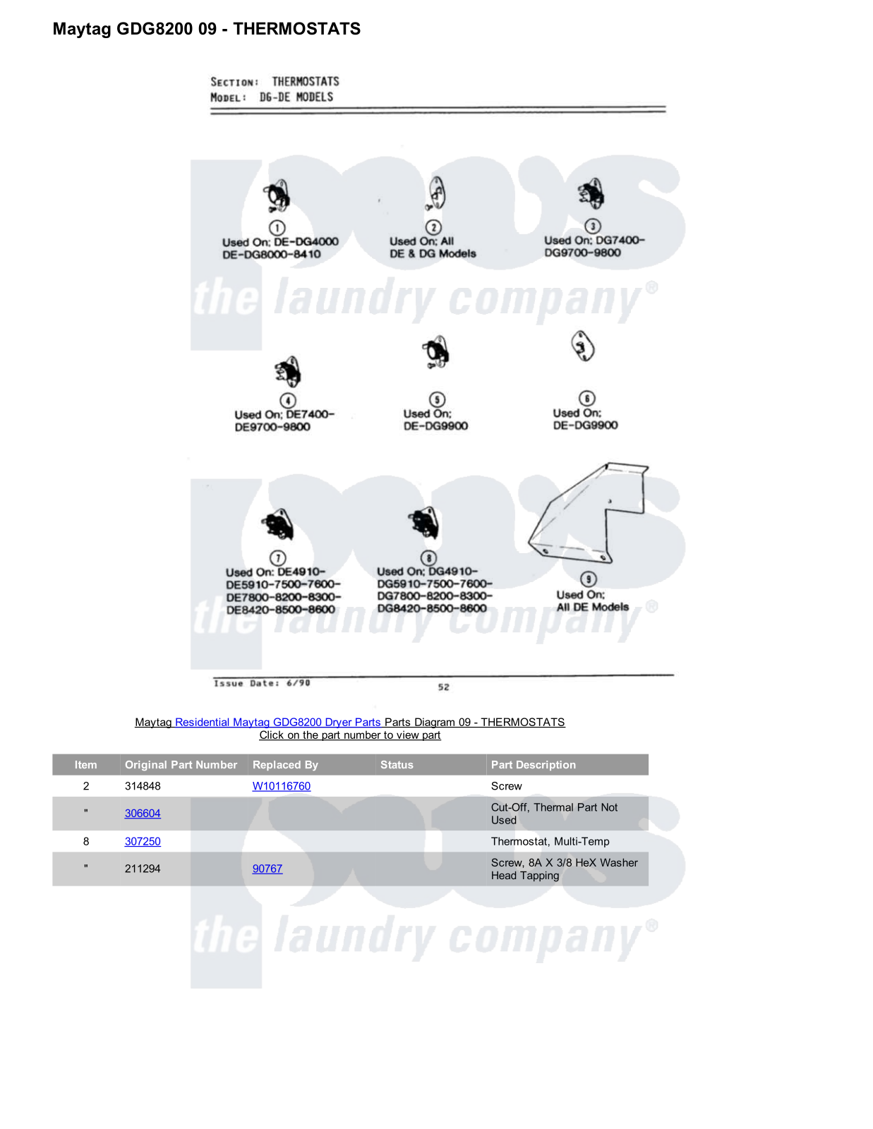 Maytag GDG8200 Parts Diagram