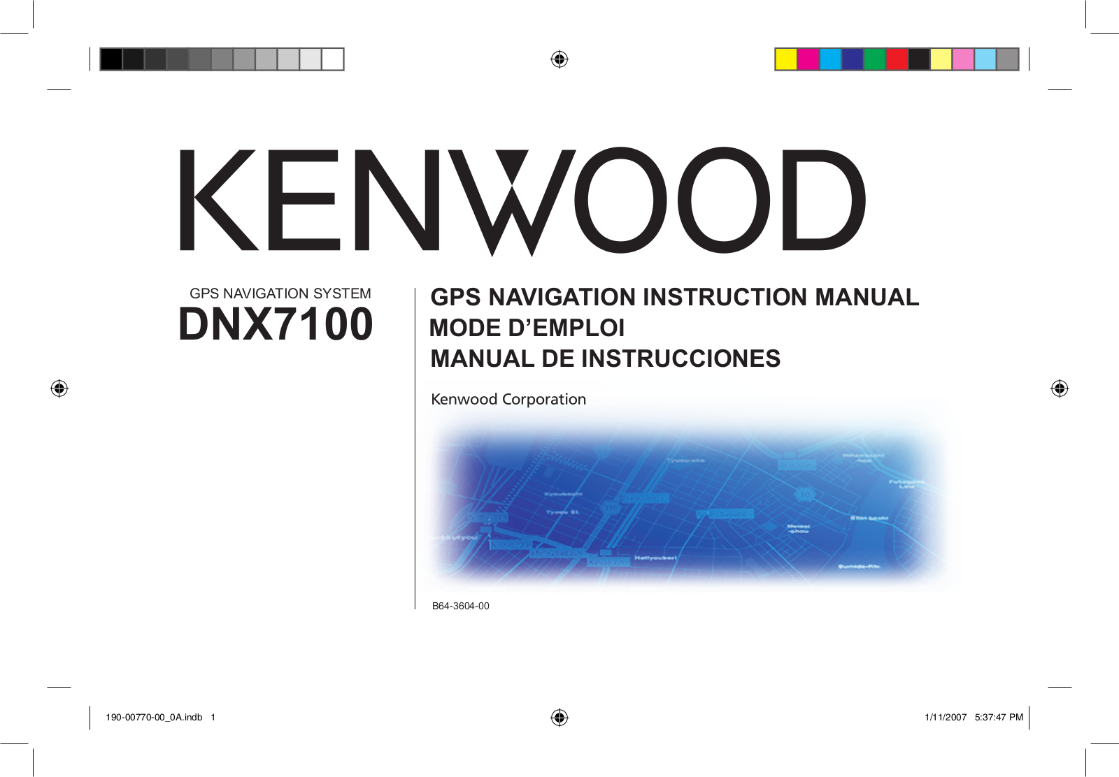 Kenwood DNX7100 Instruction Manual