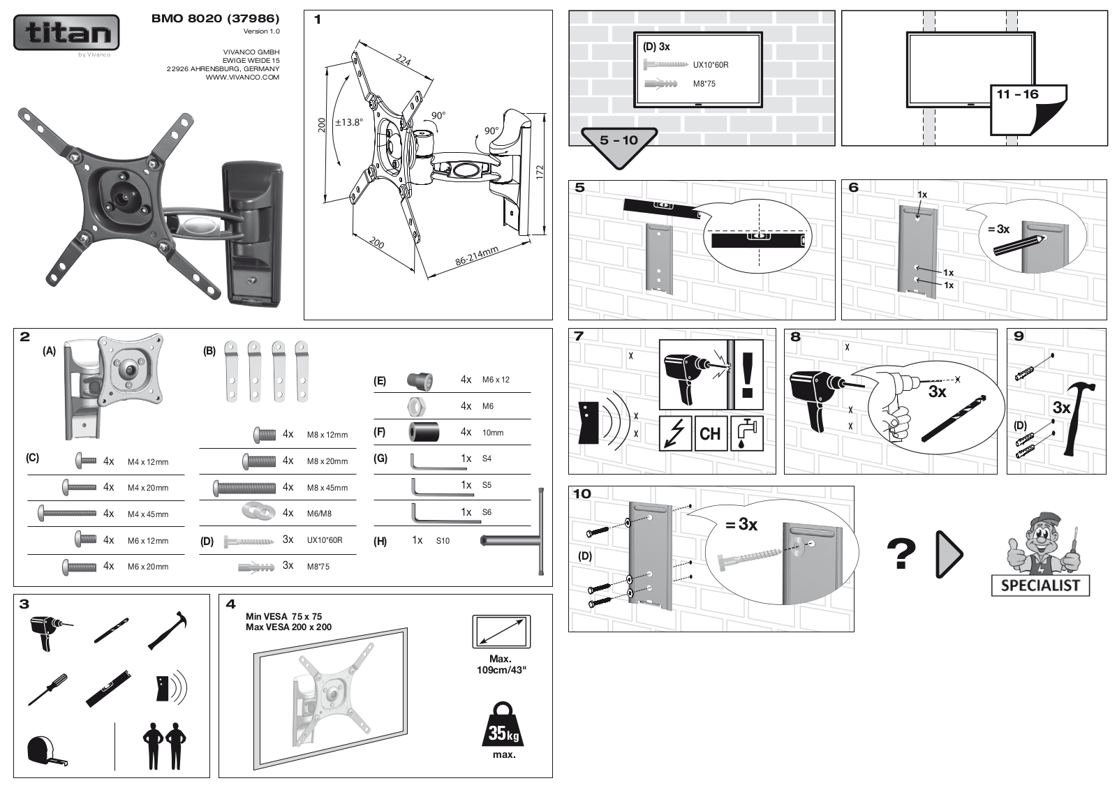 Vivanco Titan BMO 8020 User Manual