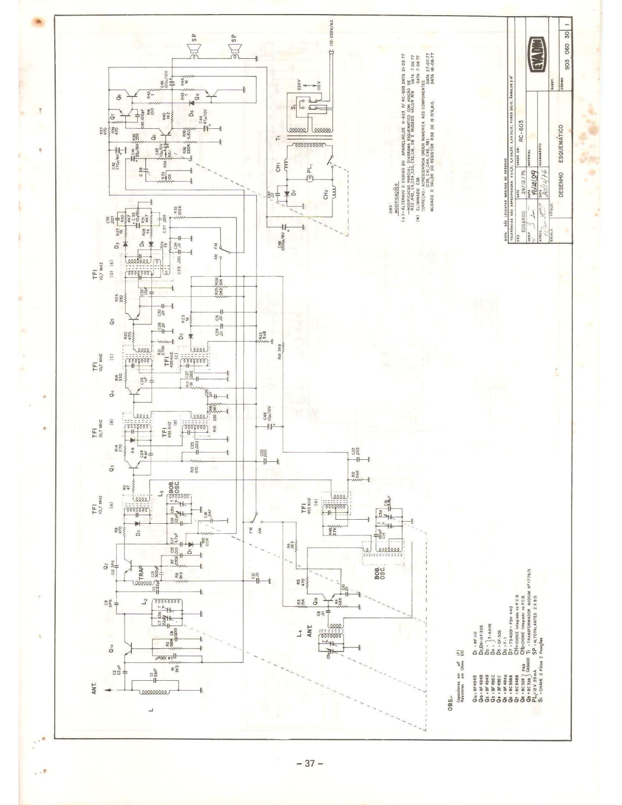 Aiko RC-603 Schematic