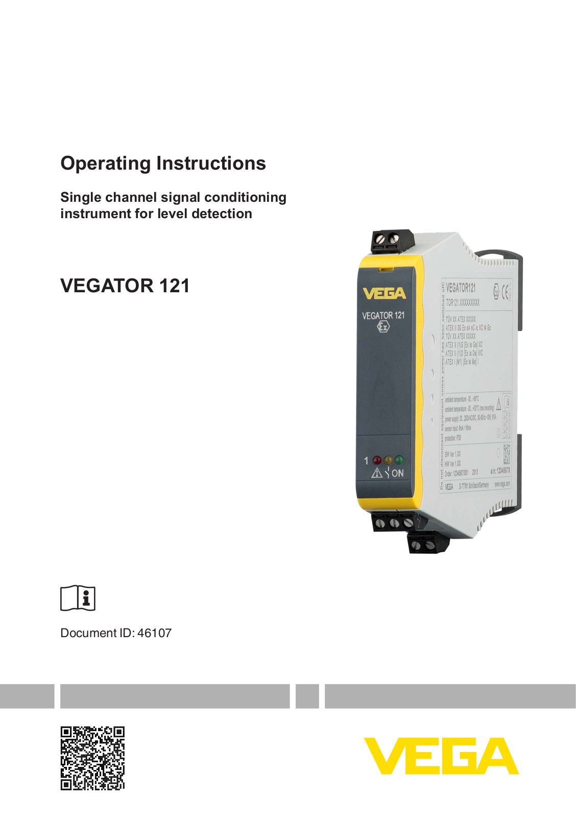 VEGA TOR121 User Manual