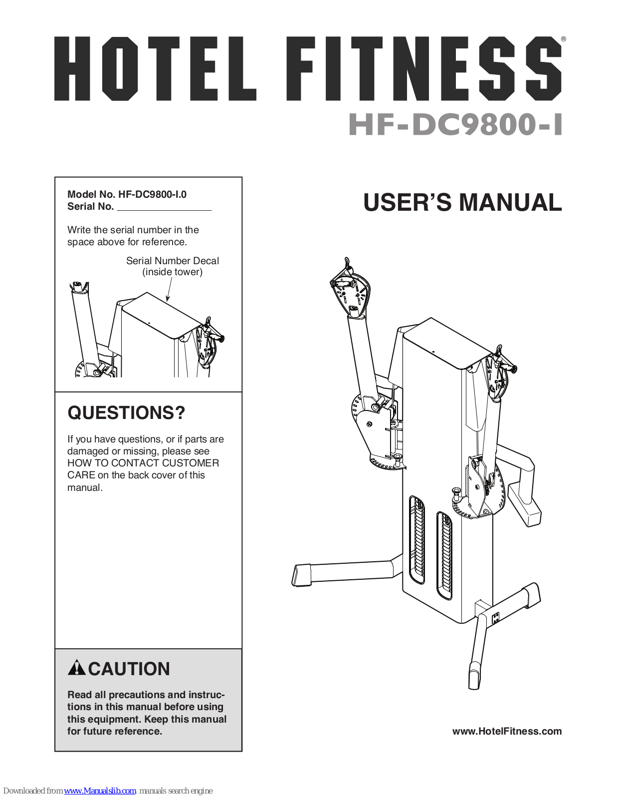 Hotel Fitness HF-DC9800-I.0 User Manual