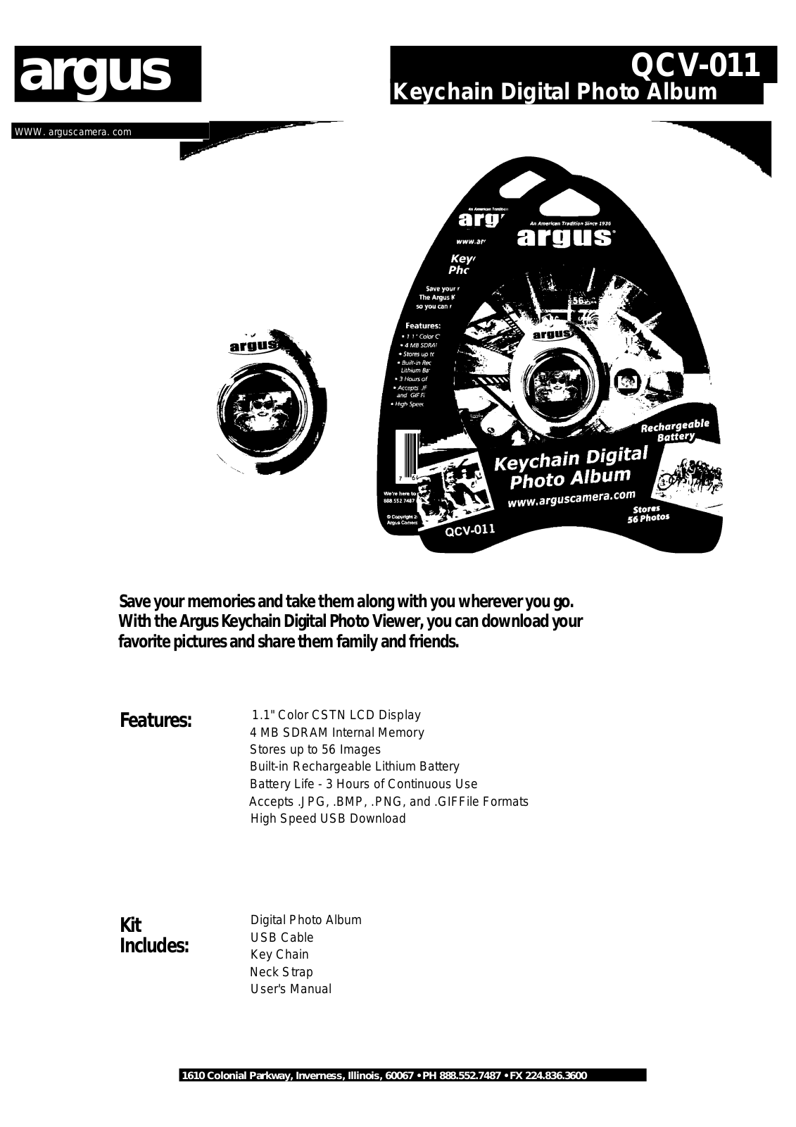 Argus QCV-011 User Manual