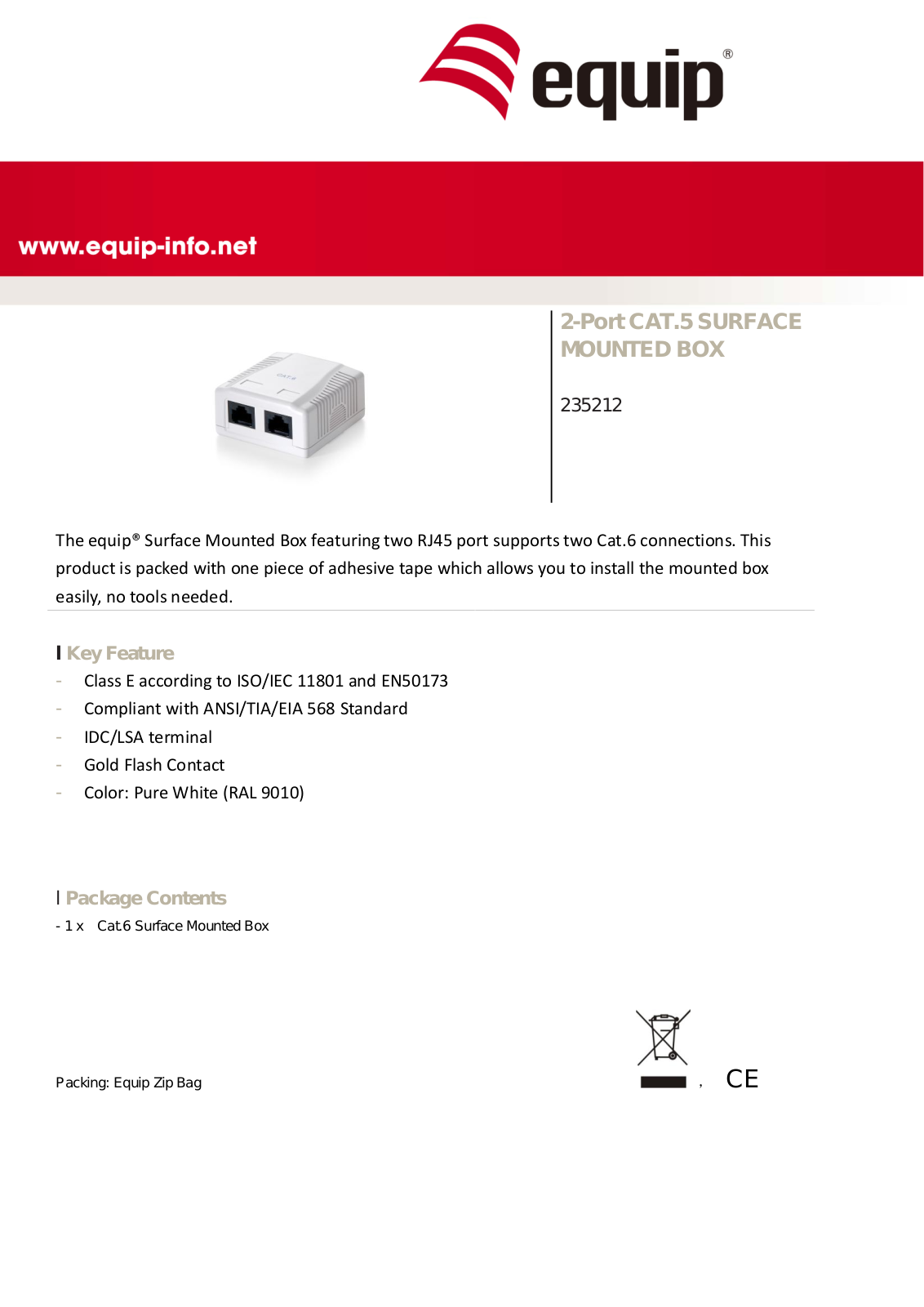 EQUIP EQUIP 235212 Datasheet - ManualMachine.com