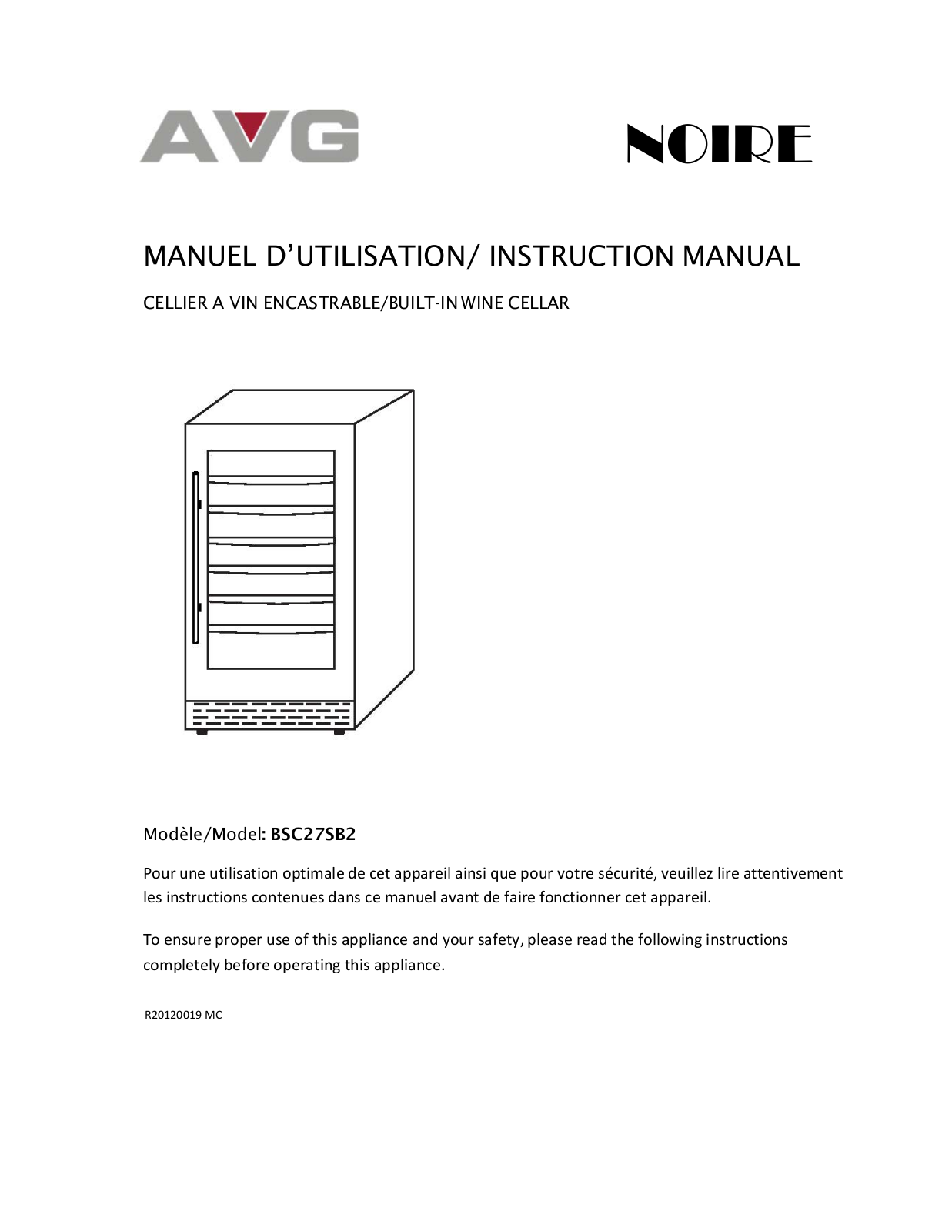 Avantalk BSC27SB2 INSTRUCTION MANUAL