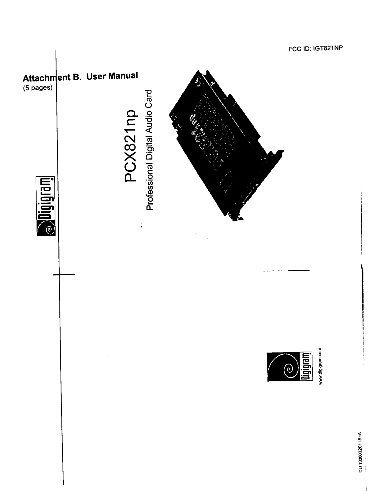 Digigram 821NP Users Manual